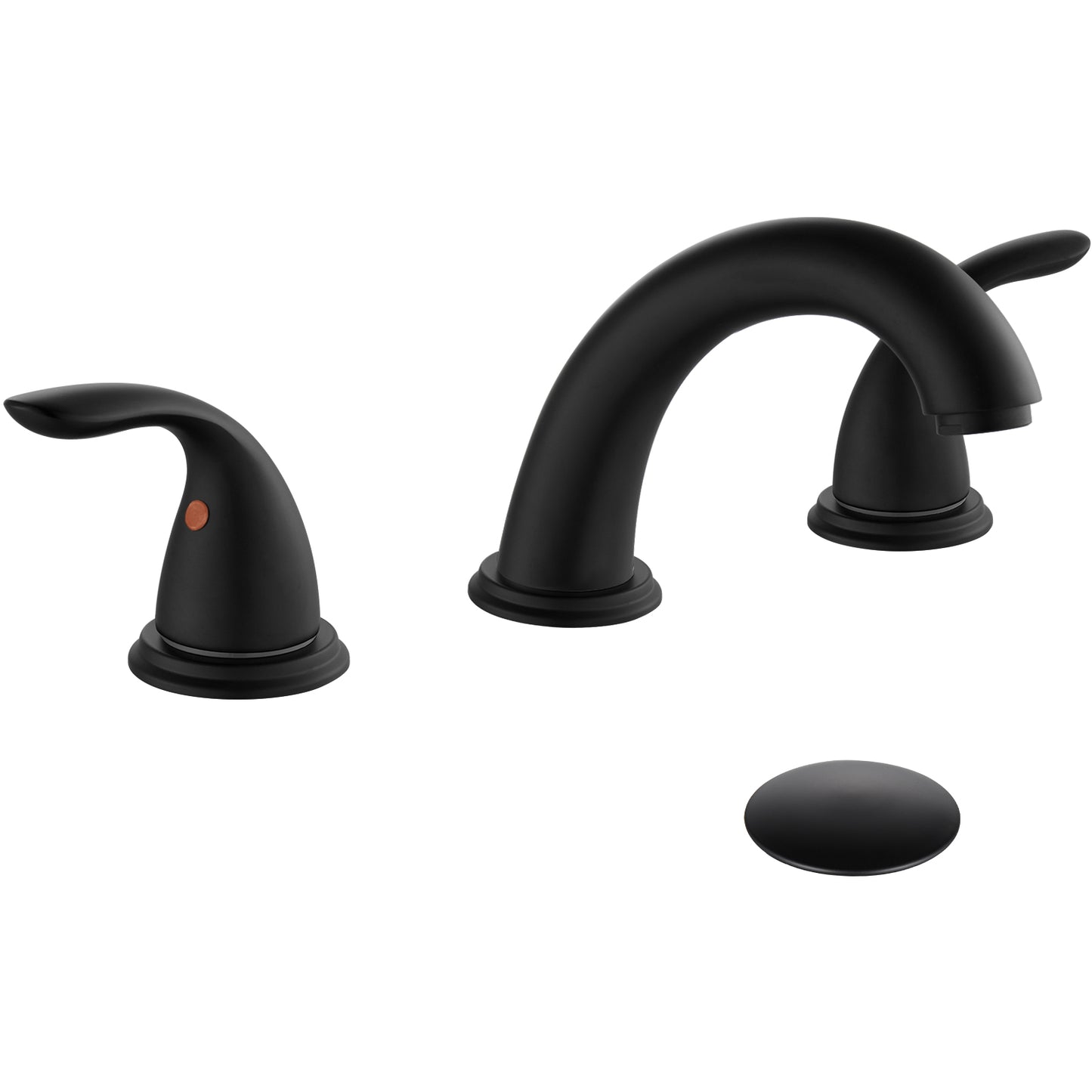 Midanya Bathroom Sink Faucet Widespread 2 Handle 3 Hole Bathroom Faucet Double Handle Faucet with Pop Up Drain and Water Supply Lines Low Arc Mixing Tap