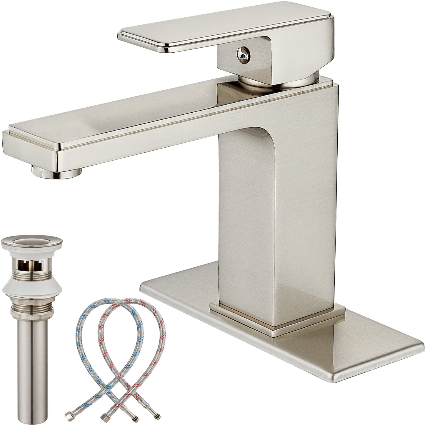 
                  
                    Midanya Bathroom Sink Faucet 1 Hole Single Handle Deck Mount Lavatory Mixer Tap Include Pop Up Drain with Overflow One Lever Commercial
                  
                