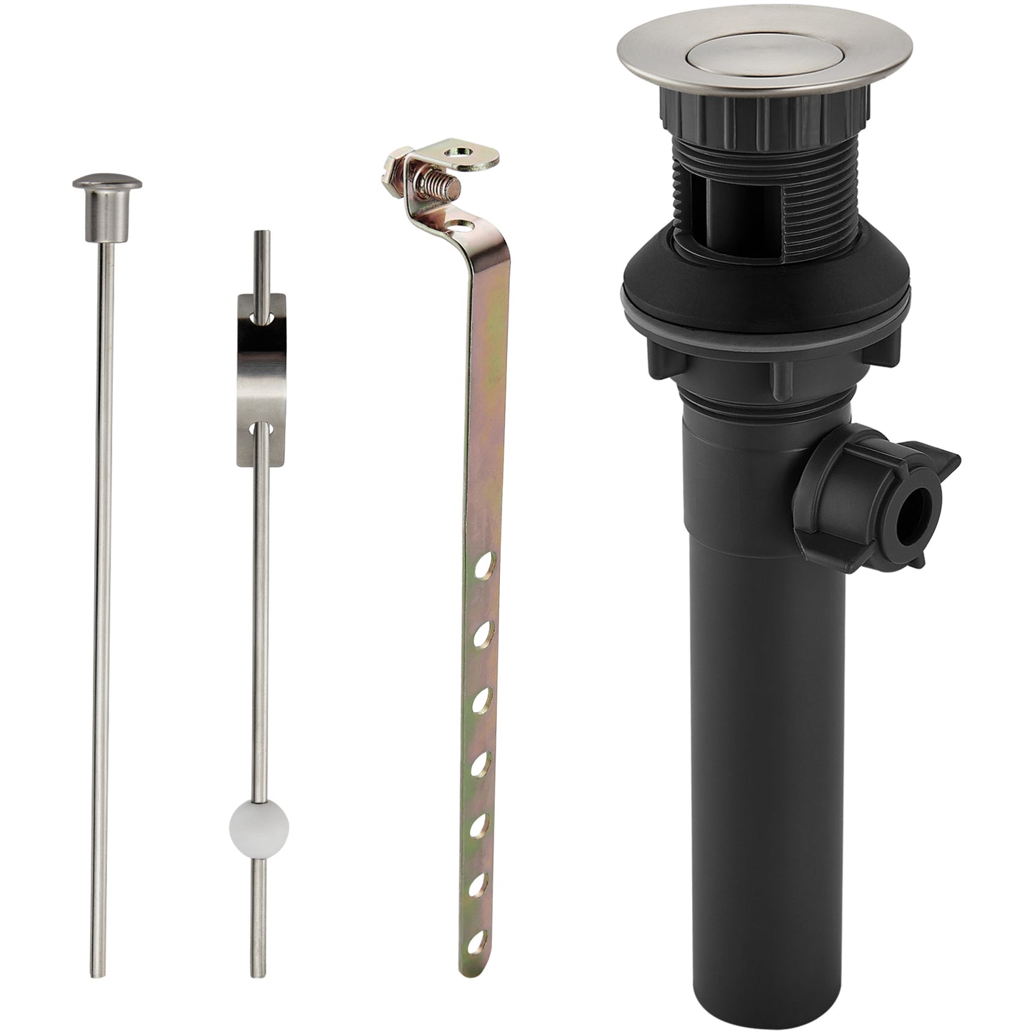 
                  
                    Midanya Sink Drain with Lift Rod, Bathroom Lavatory Kitchen RV Drain Stopper, Drain Stopper Assembly for Bathroom Faucet,Vessel Sink Vanity Drain Assembly with Overflow
                  
                