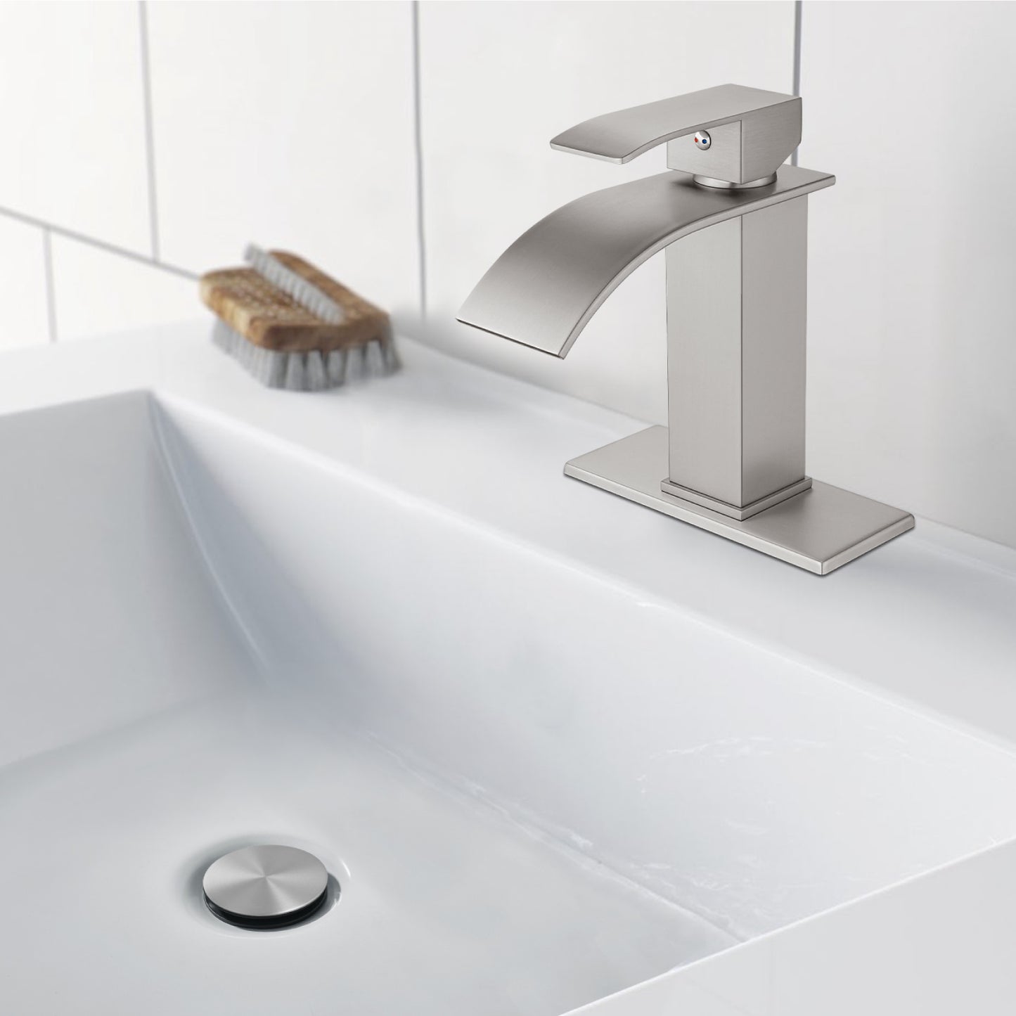 
                  
                    Midanya 6 Inch Sink Hole Cover Deck Plate,Faucet Deck Plate for 1 or 3 Hole Bathroom Kitchen Sink Faucet,Rectangle Decorative Cover SUS304 Stainless Steel Vessel Vanity Sink Faucet
                  
                