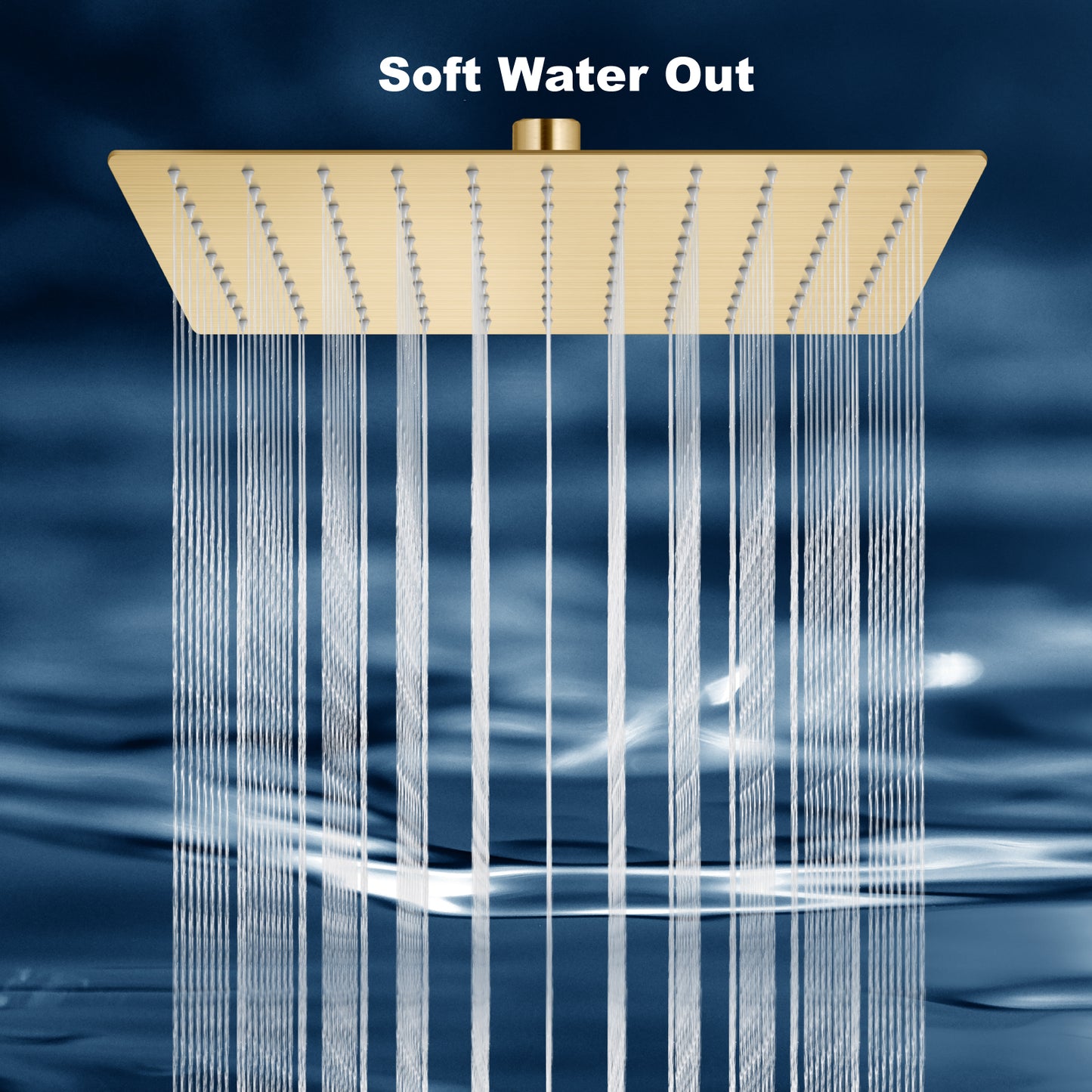 
                  
                    Midanya 12 inch  Rainfall Shower Head Square Stainless Steel Rain Showerhead High Pressure Waterfall Crackproof Coverage with Silicone Nozzle 1/16" Ultra Thin Design Swivel Connector
                  
                