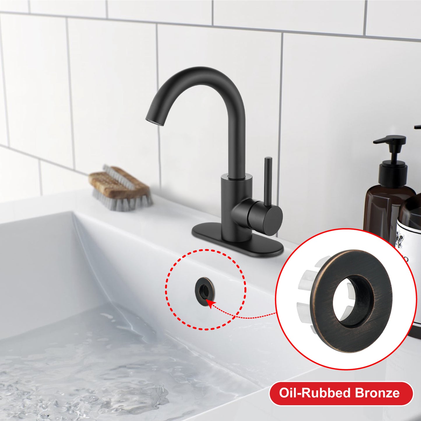 
                  
                    Midanya Brass Insert in Hole Round Caps, 2 Pcs Sink Basin Trim Overflow Cover, Bathroom Kitchen Vanity Vessel Sink Overflow Ring
                  
                