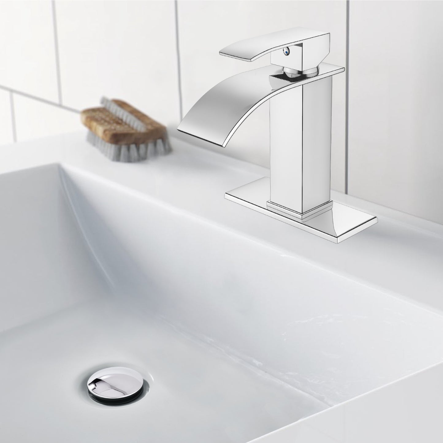 
                  
                    Midanya 6 Inch Sink Hole Cover Deck Plate,Faucet Deck Plate for 1 or 3 Hole Bathroom Kitchen Sink Faucet,Rectangle Decorative Cover SUS304 Stainless Steel Vessel Vanity Sink Faucet
                  
                