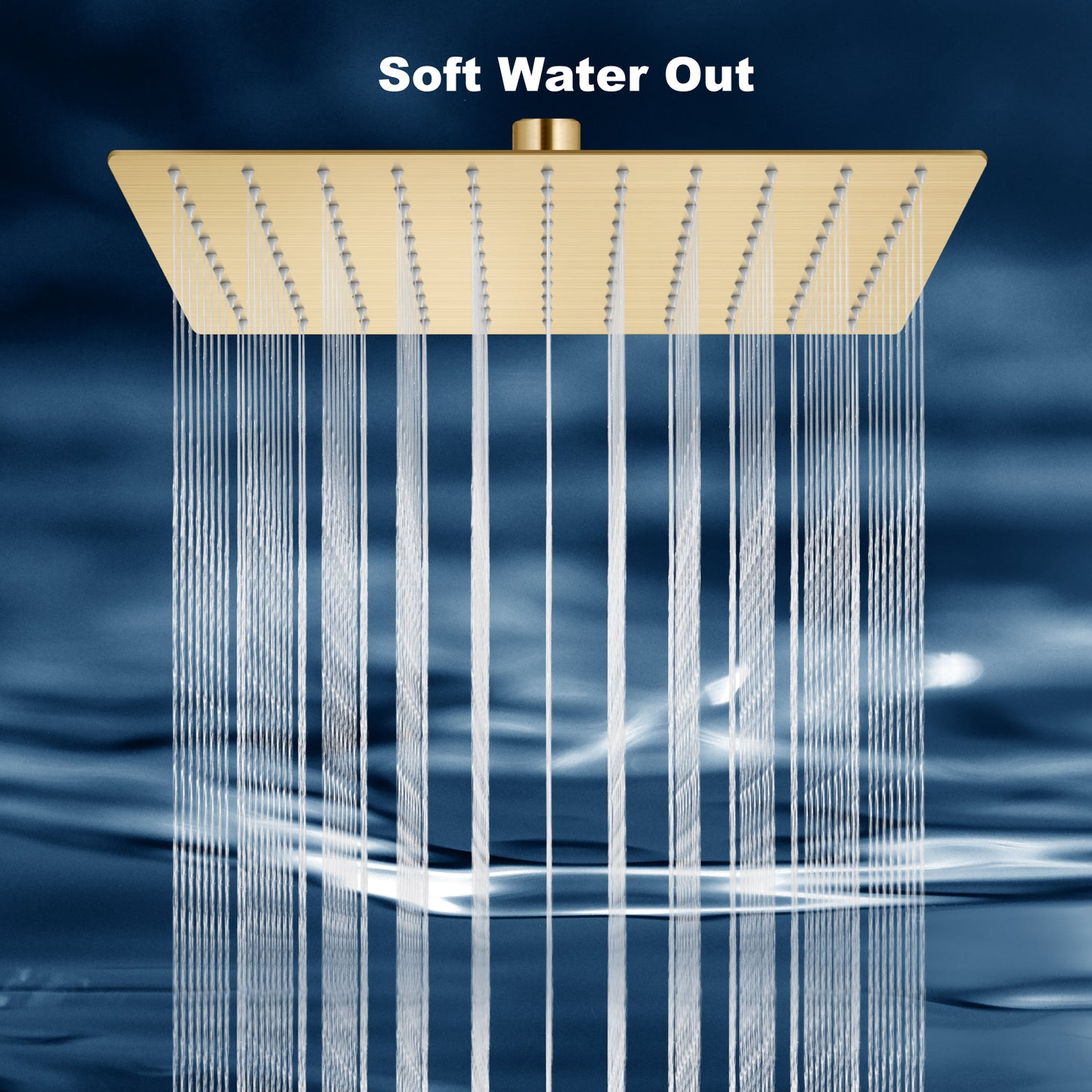 
                  
                    Midanya 10 inch Rainfall Shower Head Square Stainless Steel Rain Showerhead High Pressure Waterfall Crackproof Coverage with Silicone Nozzle 1/16" Ultra Thin Design Swivel Connector
                  
                