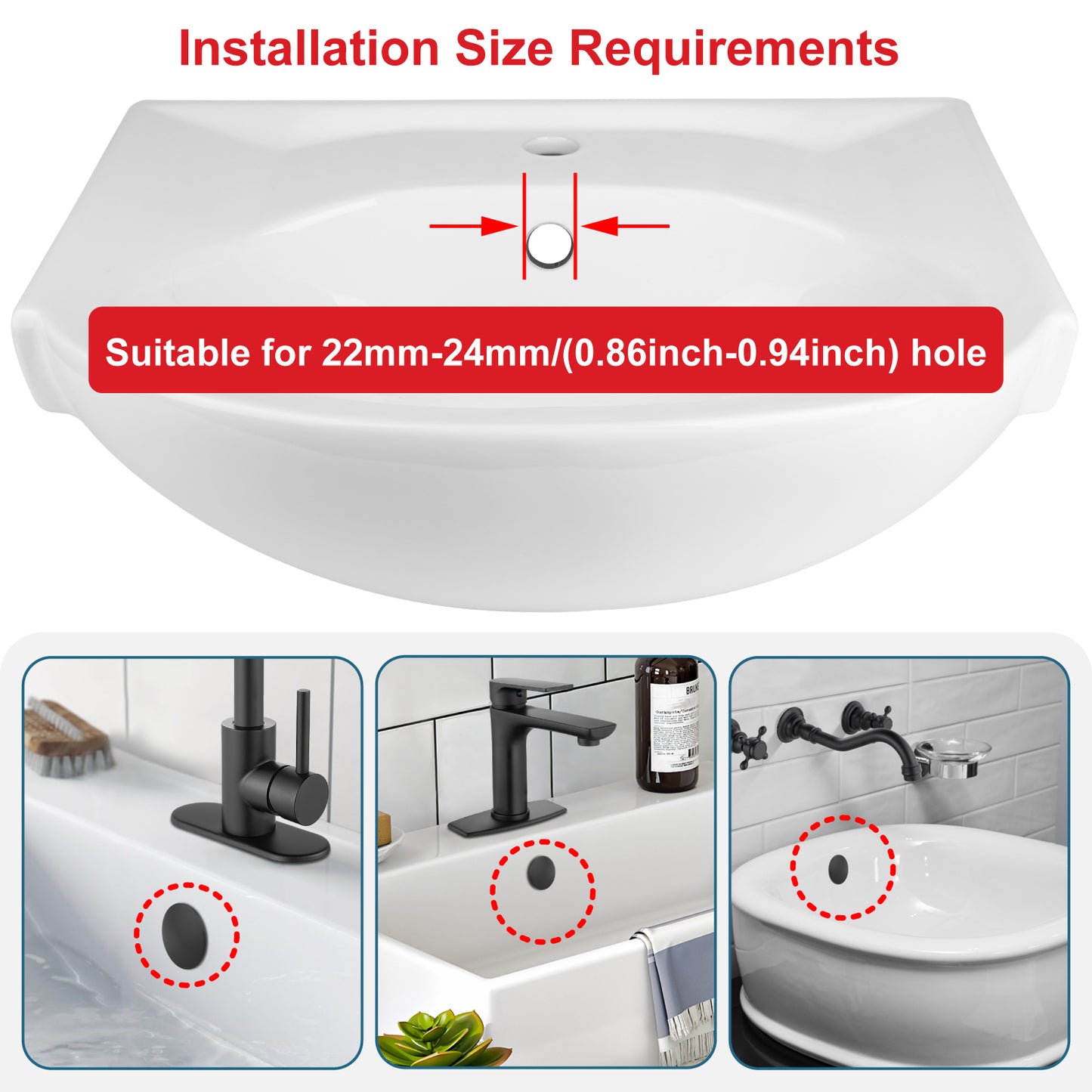 
                  
                    Midanya Sink Basin Overflow Trim Ring, Bathroom Vanity Vessel Sink Overflow Cover Basin Trim Brass Insert in Hole Round Caps, Sink Overflow Ring, Pack of 2
                  
                