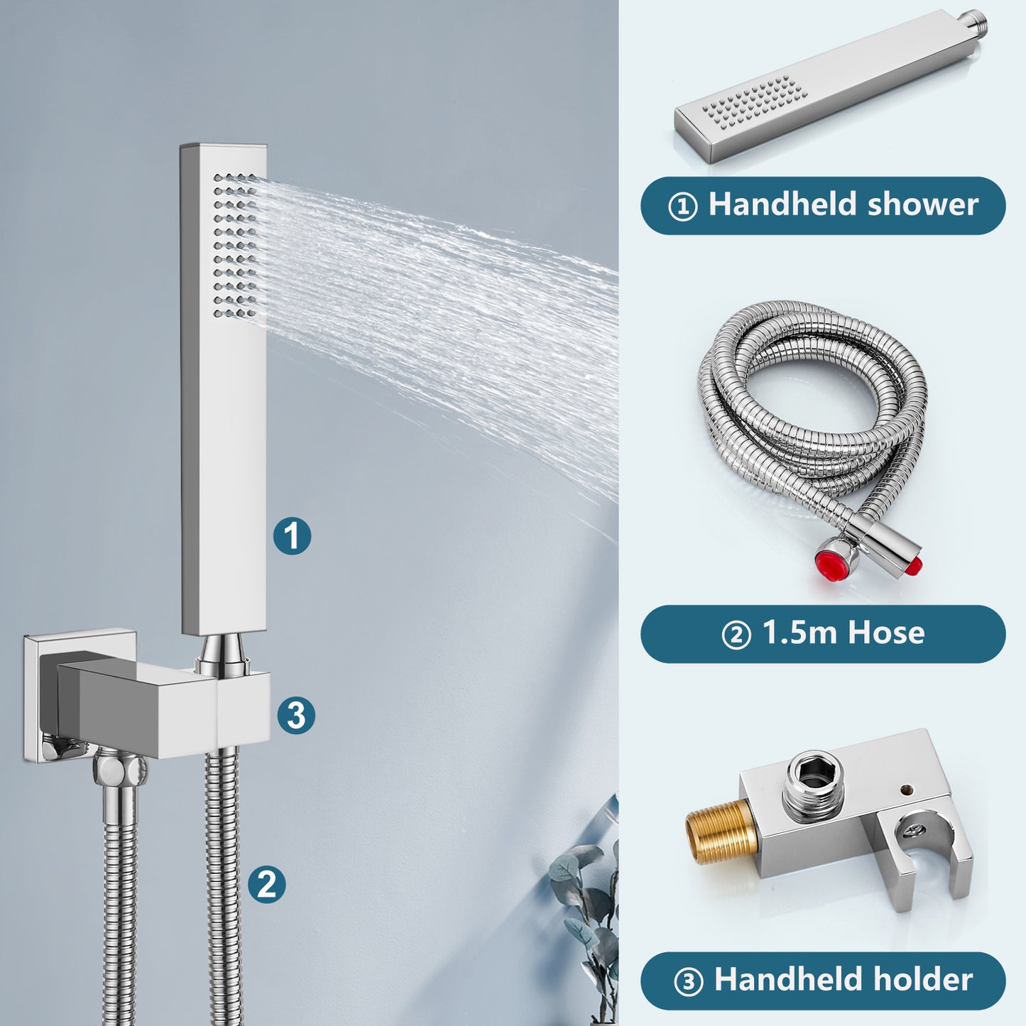 
                  
                    Midanya Rain Shower System with Push Button Diverter Bathroom Luxury Shower Faucets Sets Complete, Handheld Shower Head and 12 Inch Shower Head with Rough-in Valve Trim Kits
                  
                