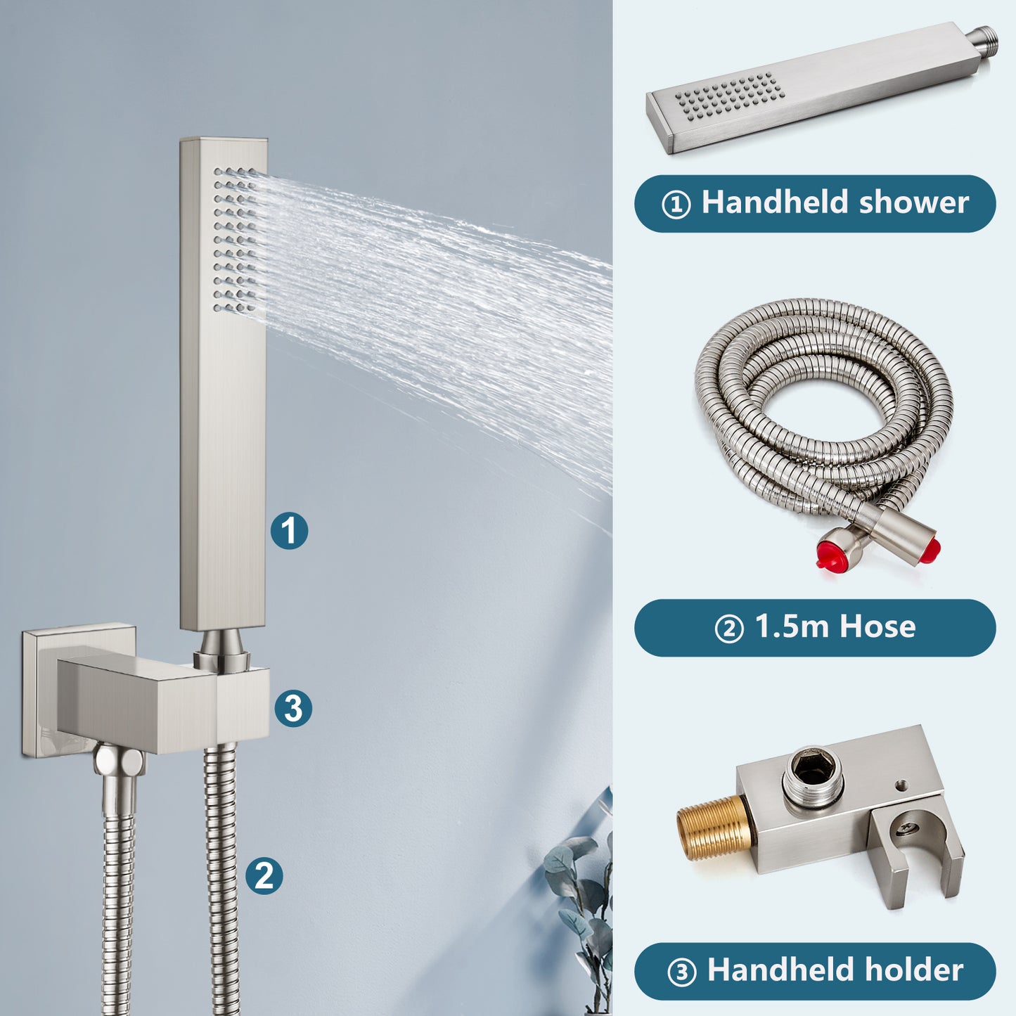 
                  
                    Midanya Rain Shower System with Push Button Diverter Bathroom Luxury Shower Faucets Sets Complete, Handheld Shower Head and 12 Inch Shower Head with Rough-in Valve Trim Kits
                  
                
