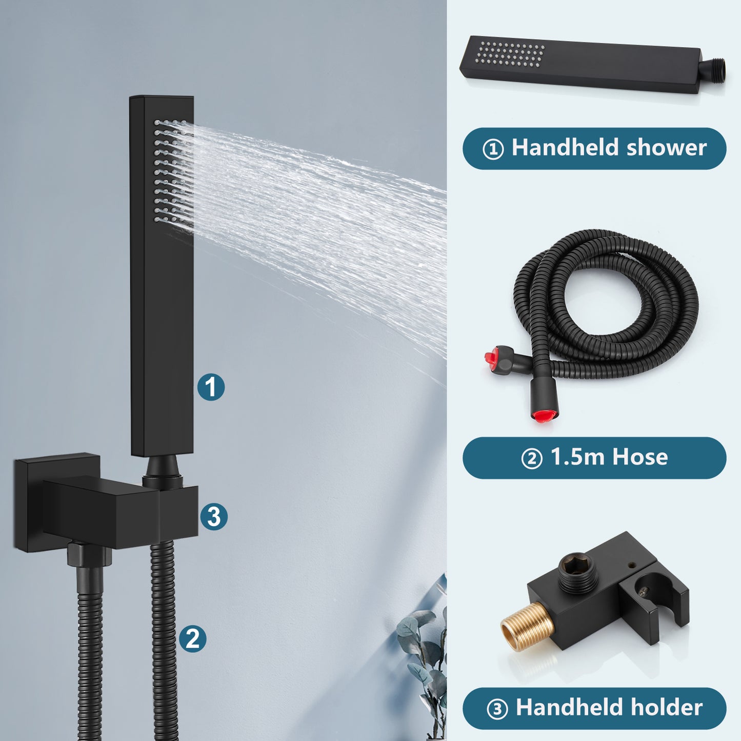 
                  
                    Midanya Rain Shower System with Push Button Diverter Bathroom Luxury Shower Faucets Sets Complete, Handheld Shower Head and 12 Inch Shower Head with Rough-in Valve Trim Kits
                  
                