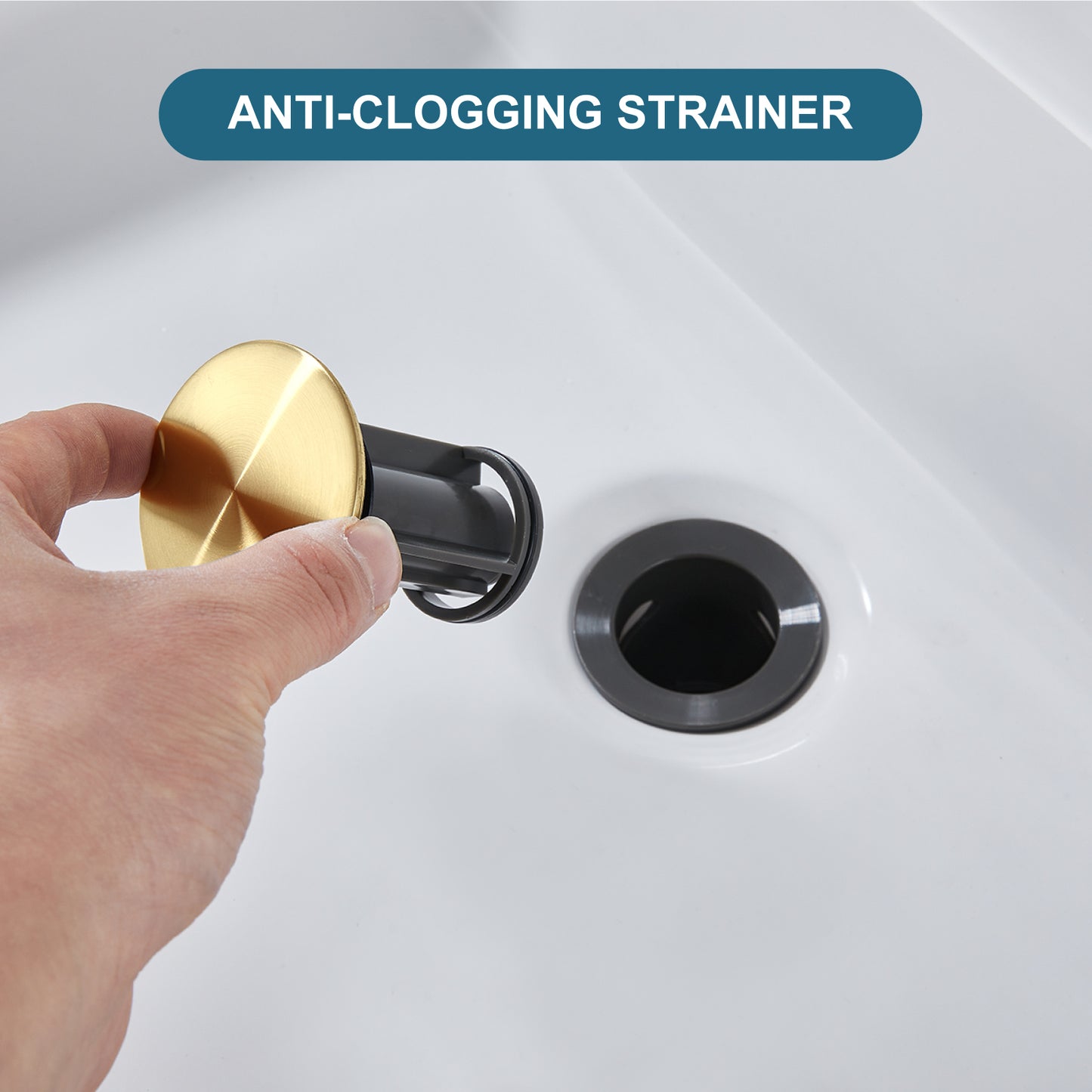 
                  
                    Midanya Pop Up Drain, ABS Bathroom Pop-up Sink Drain, Lavatory Kitchen RV Drain Strainer, Vanity Vessl Sink Drain Stopper Assembly, Universal Sink Drain Assembly
                  
                