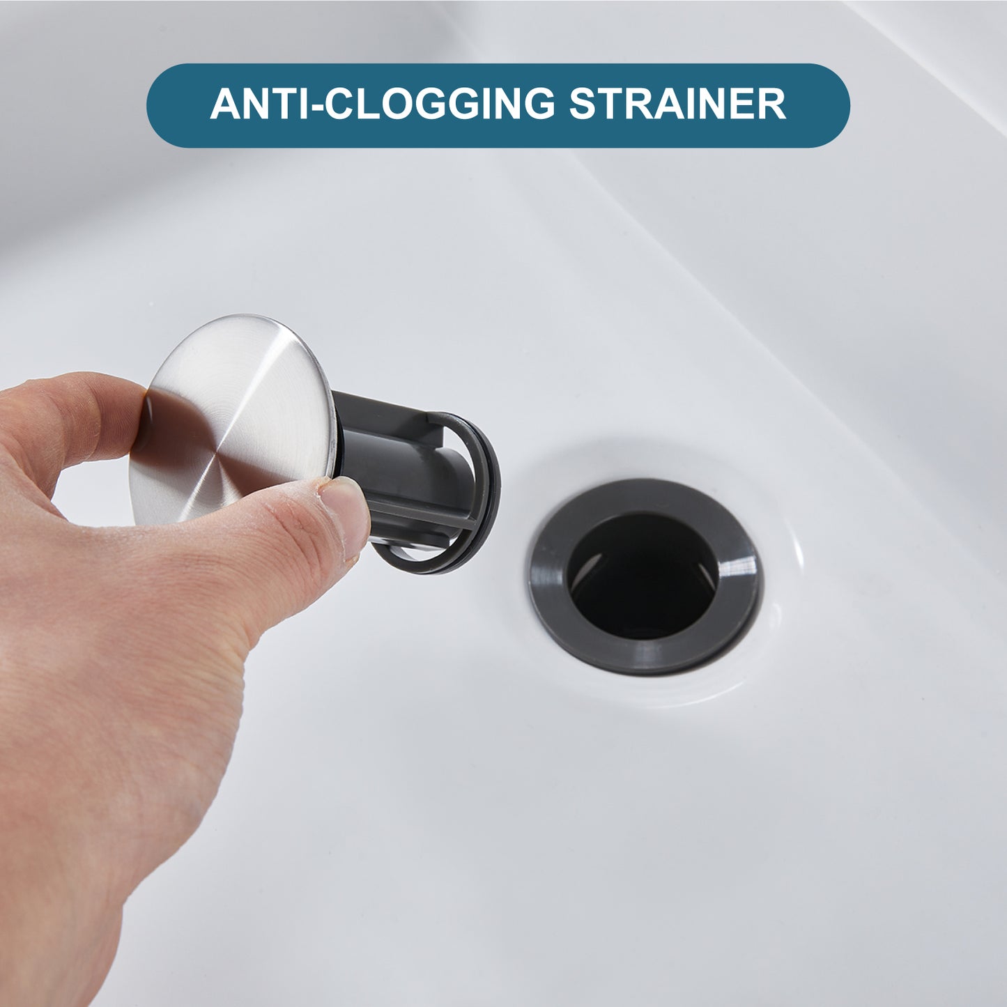 
                  
                    Midanya Pop Up Drain, ABS Bathroom Pop-up Sink Drain, Lavatory Kitchen RV Drain Strainer, Vanity Vessl Sink Drain Stopper Assembly, Universal Sink Drain Assembly
                  
                