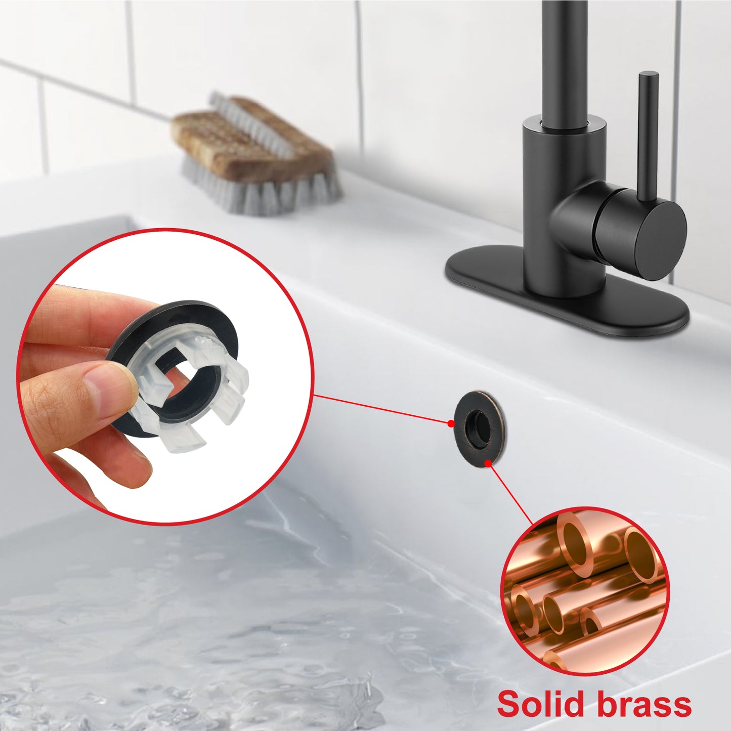 
                  
                    Midanya Brass Insert in Hole Round Caps, 2 Pcs Sink Basin Trim Overflow Cover, Bathroom Kitchen Vanity Vessel Sink Overflow Ring
                  
                