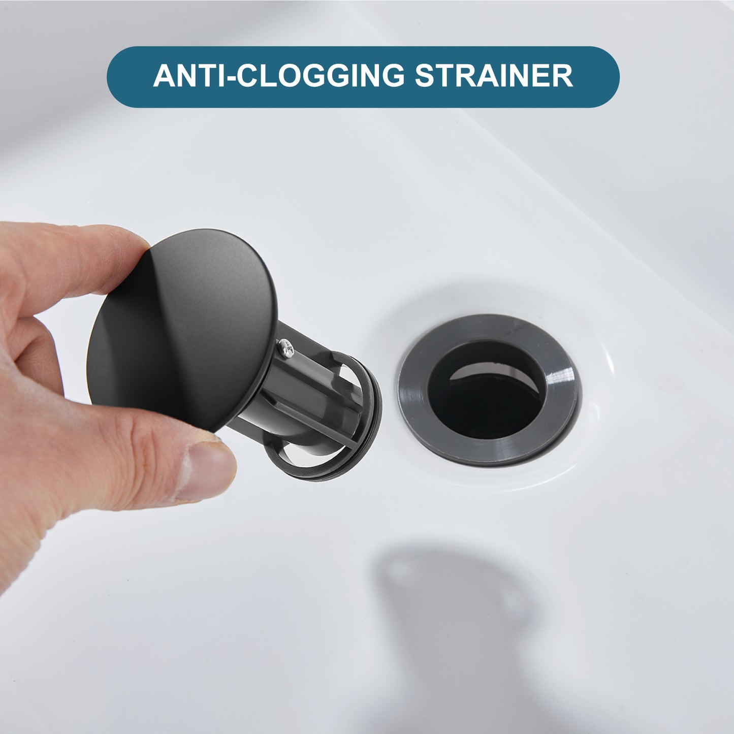 
                  
                    Midanya Pop Up Drain, ABS Bathroom Pop-up Sink Drain, Lavatory Kitchen RV Drain Strainer, Vanity Vessl Sink Drain Stopper Assembly, Universal Sink Drain Assembly
                  
                