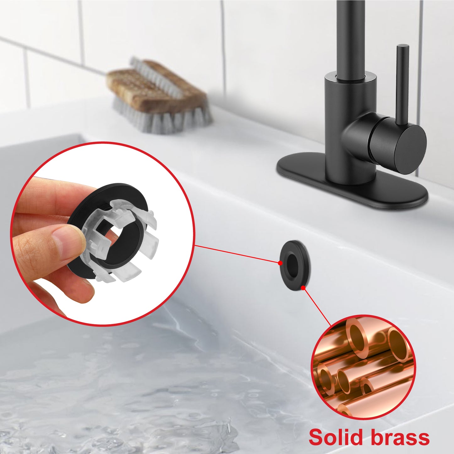 
                  
                    Midanya Brass Insert in Hole Round Caps, 2 Pcs Sink Basin Trim Overflow Cover, Bathroom Kitchen Vanity Vessel Sink Overflow Ring
                  
                