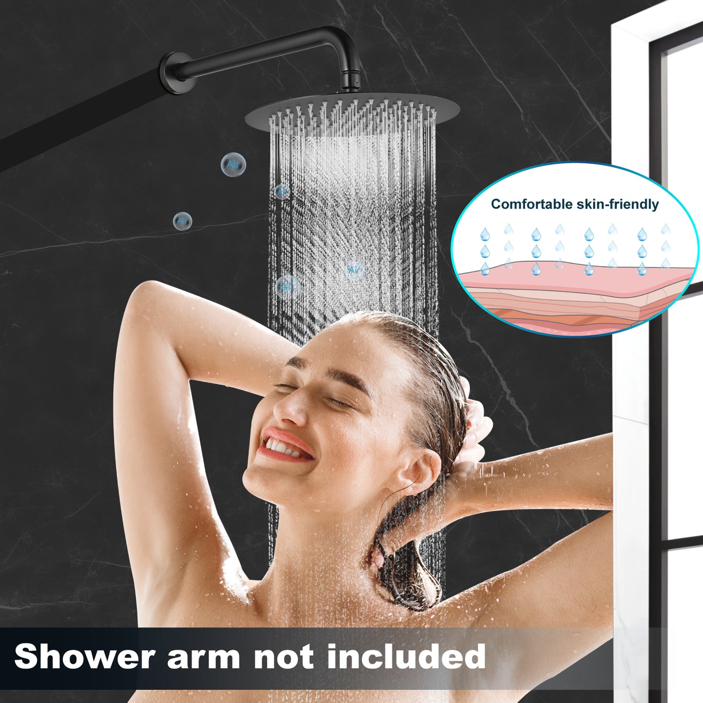 
                  
                    Midanya Round Rainfall Shower Head,6 Inch Stainless Steel High Pressure High Flow Stainless Steel Rainfall Shower Head,Ultra Thin Design High Pressure
                  
                