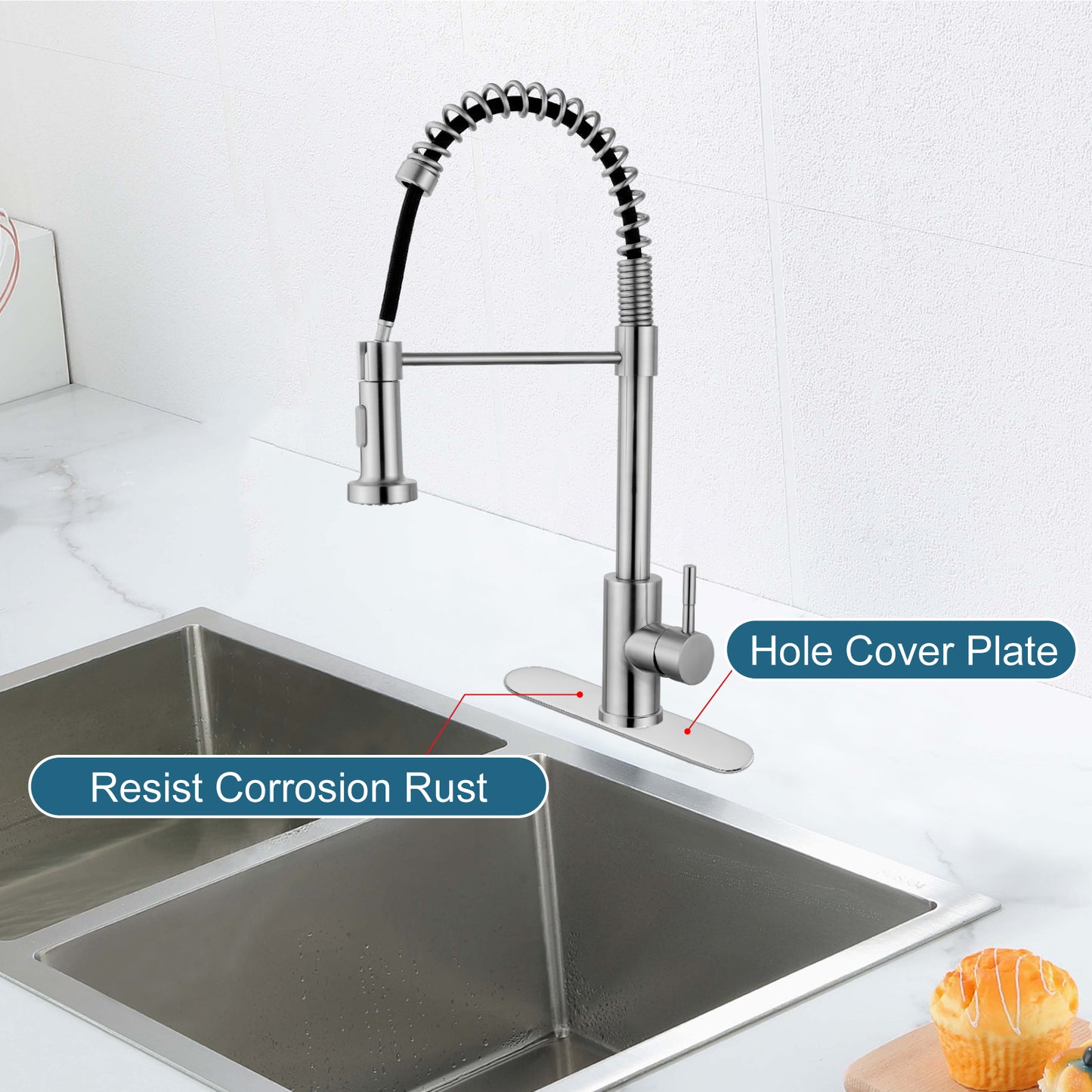 
                  
                    Midanya 10 Inch Sink Hole Cover Deck Plate, SUS304 Stainless Steel 1-3 Hole Escutcheon Plate for Bathroom Kitchen Vessel Vanity Sink Faucet, Faucet Cover Cap,1 or 3 Hole Cover Oval
                  
                