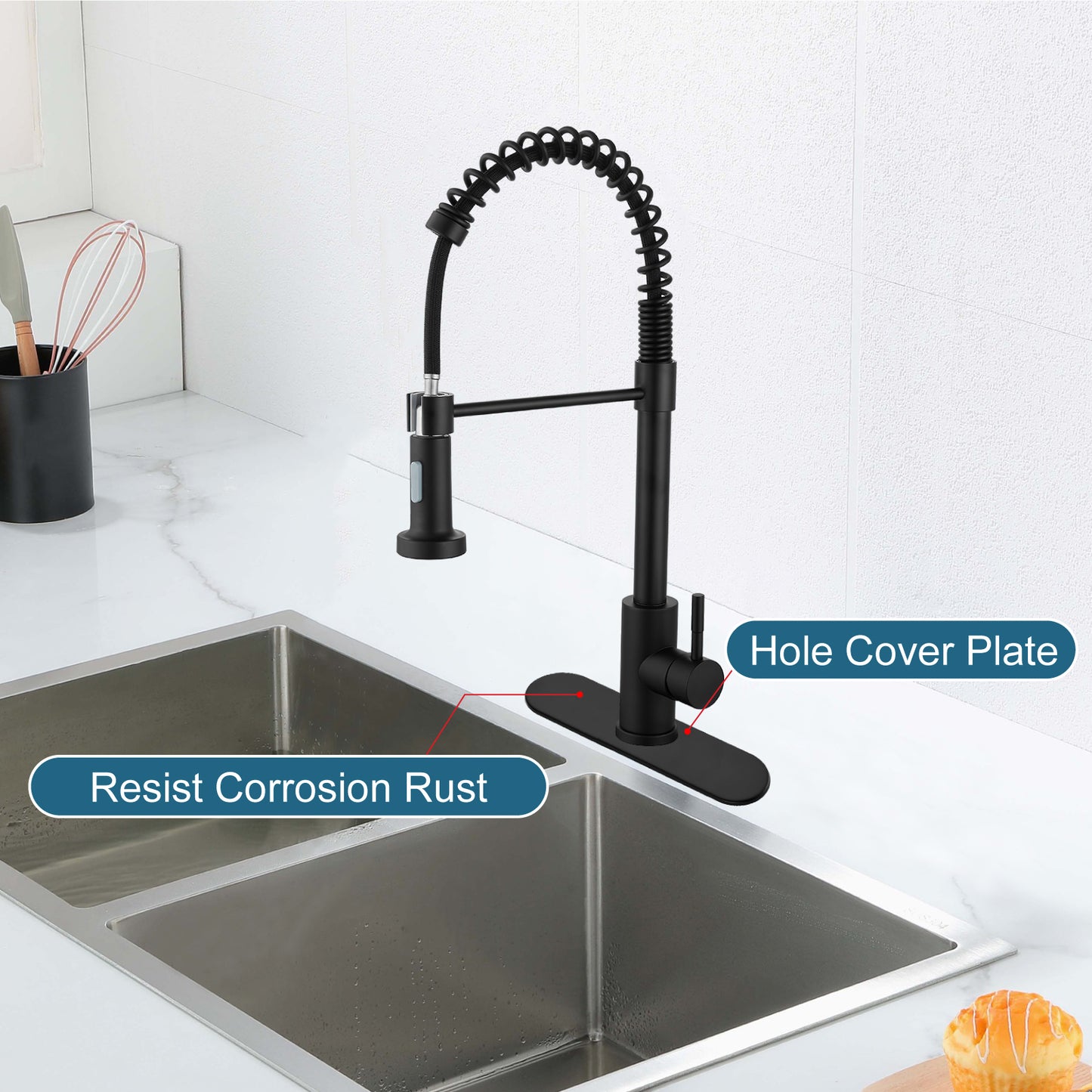 
                  
                    Midanya 10 Inch Sink Hole Cover Deck Plate, SUS304 Stainless Steel 1-3 Hole Escutcheon Plate for Bathroom Kitchen Vessel Vanity Sink Faucet, Faucet Cover Cap,1 or 3 Hole Cover Oval
                  
                