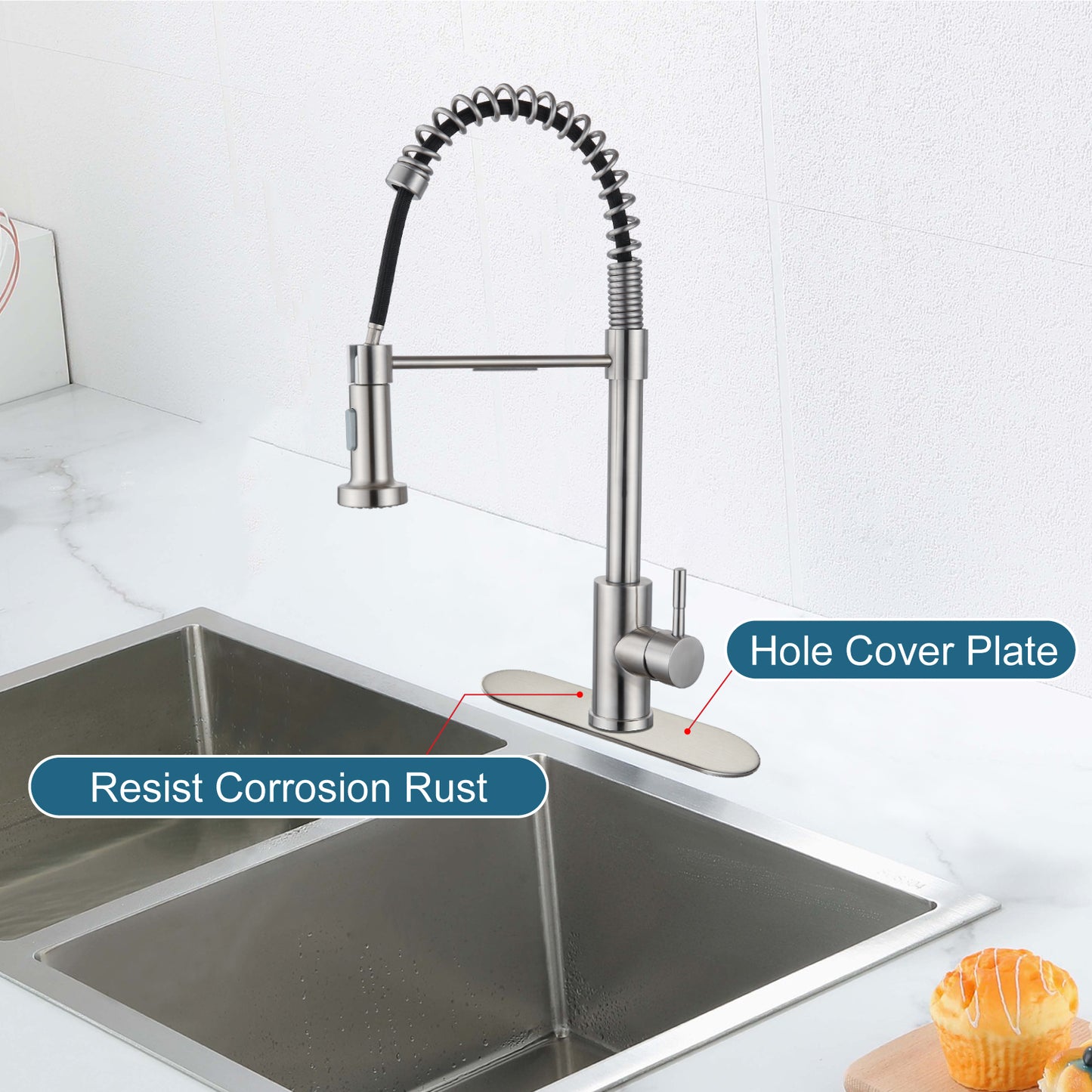 
                  
                    Midanya 10 Inch Sink Hole Cover Deck Plate, SUS304 Stainless Steel 1-3 Hole Escutcheon Plate for Bathroom Kitchen Vessel Vanity Sink Faucet, Faucet Cover Cap,1 or 3 Hole Cover Oval
                  
                