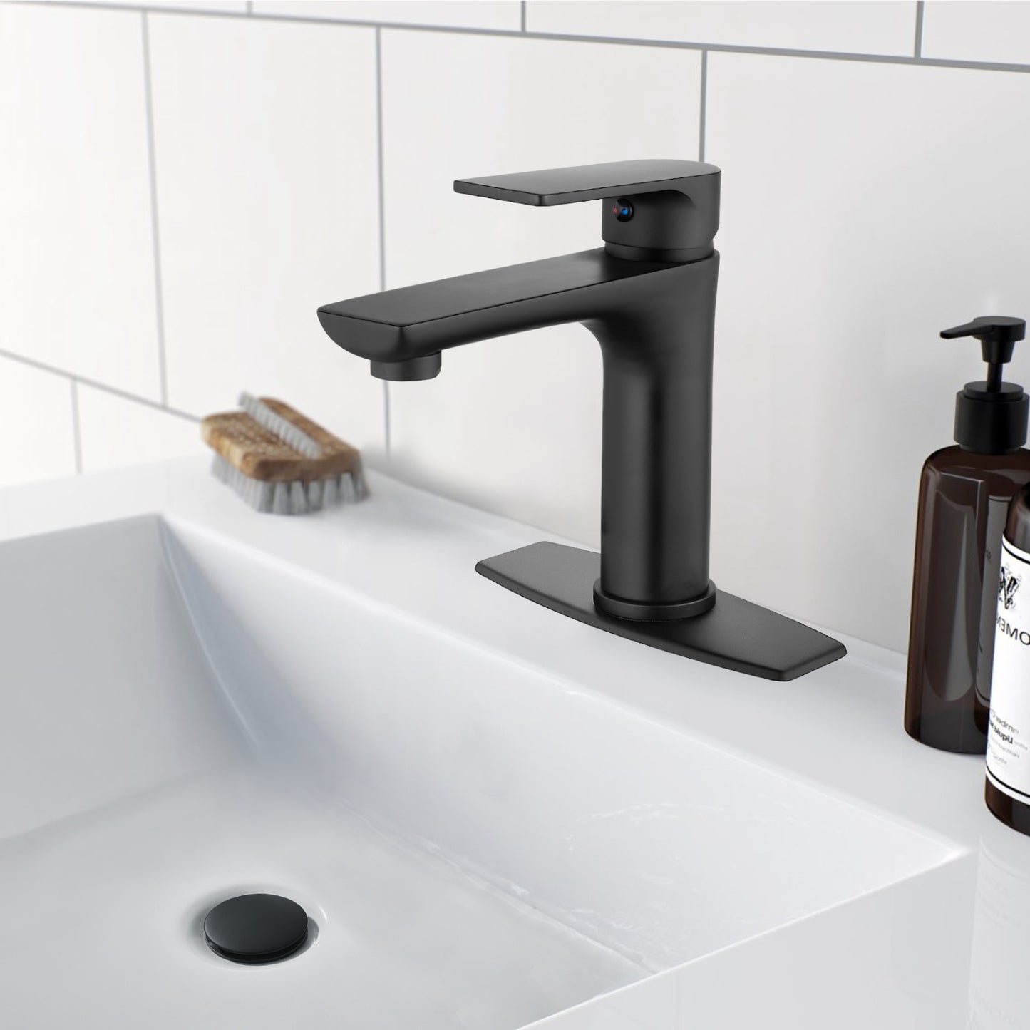 
                  
                    Midanya Sink Hole Cover, 6 Inch Sink Decorate Cover,Vessel Vanity Sink Faucet Cover Plate,Faucet Deck Plate for 1 or 3 Hole Bathroom Kitchen Sink Faucet, Rhomboid Cover
                  
                