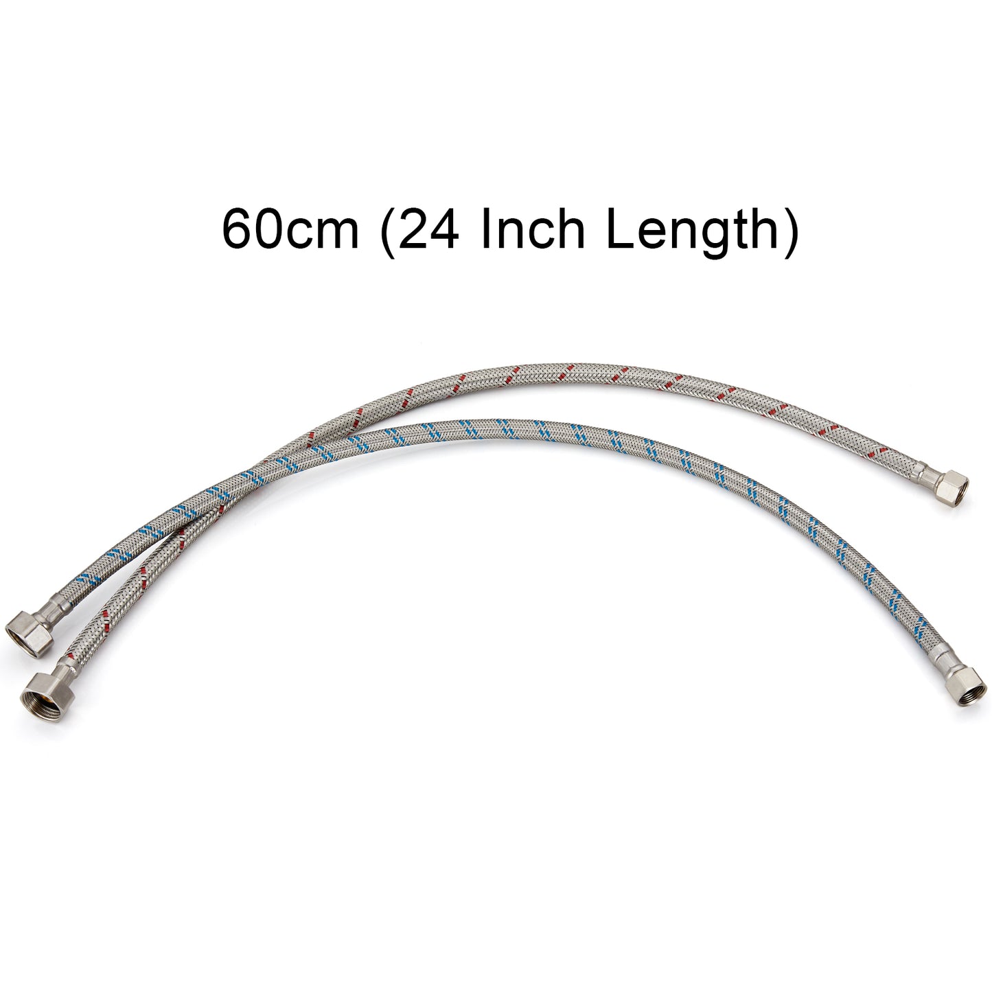 
                  
                    Midanya Faucet Hose Connector, Braided SUS304 Stainless Steel Water Supply Line, 3/8-Inch Female Compression Thread x 1/2 Inch I.P. Female Straight Thread, x 2 Pcs, (1 Pair)
                  
                