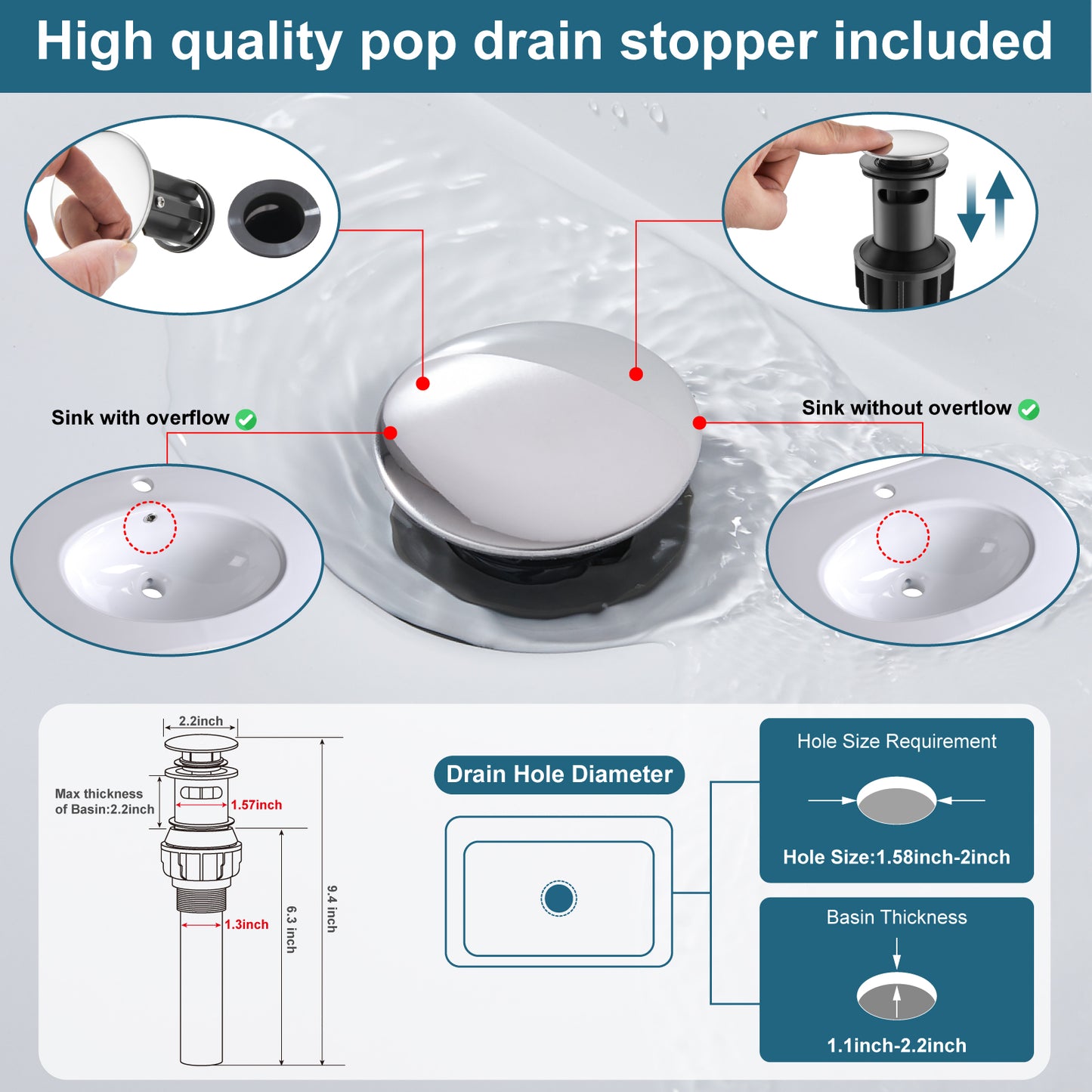
                  
                    Midanya Waterfall Faucet Single Handle Bathroom Sink Faucet, Large Spout Lavatory Faucet, Deck Mounted Single Hole or 3 Hole Bathroom Faucet with Pop Up Drain and Water Supply Lines
                  
                