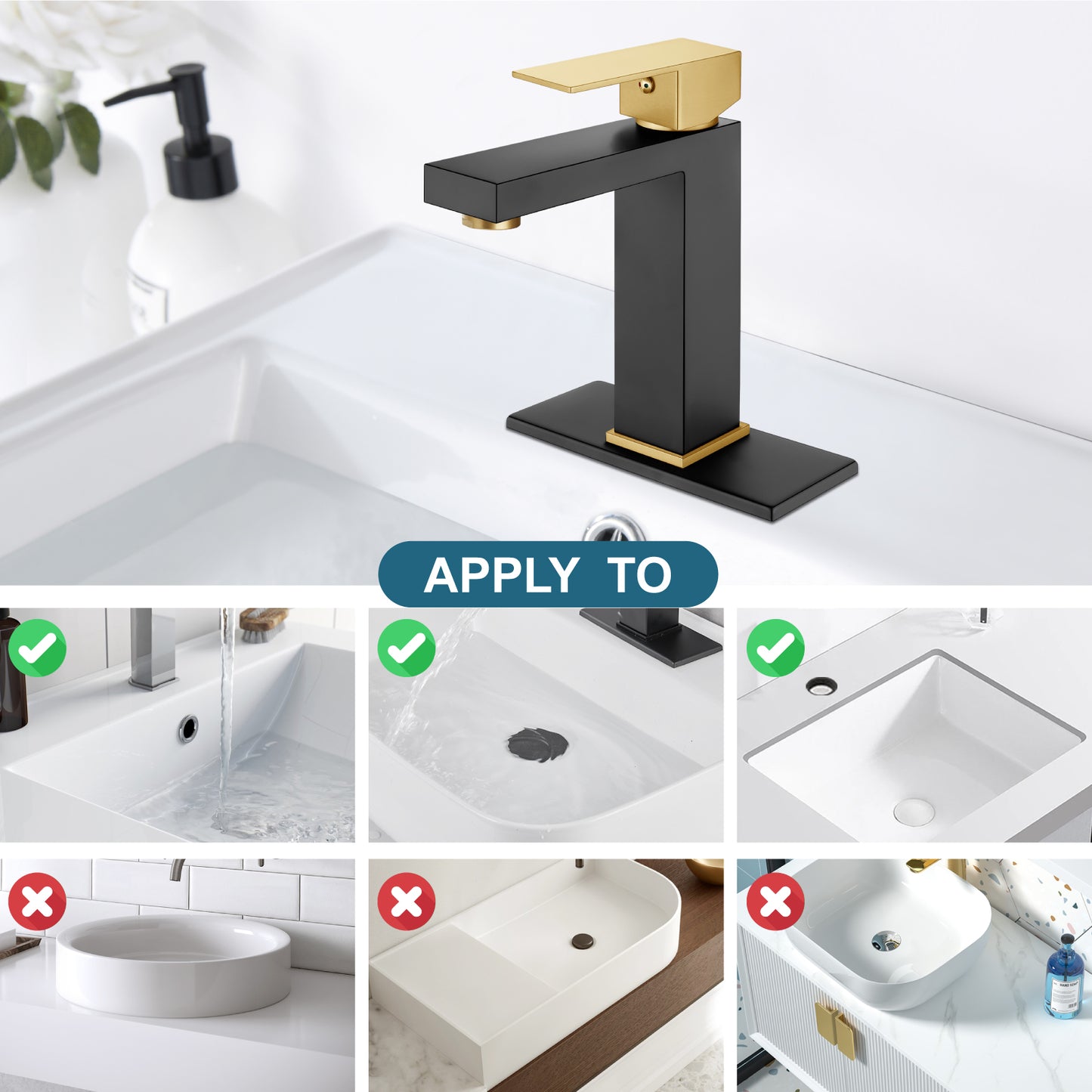 
                  
                    Midanya Bathroom Sink Faucet 1 Hole Single Handle Deck Mount Lavatory Mixer Tap with Cover Plate and Pop-up Drain One Lever Stainless Steel SUS304 Commercial
                  
                