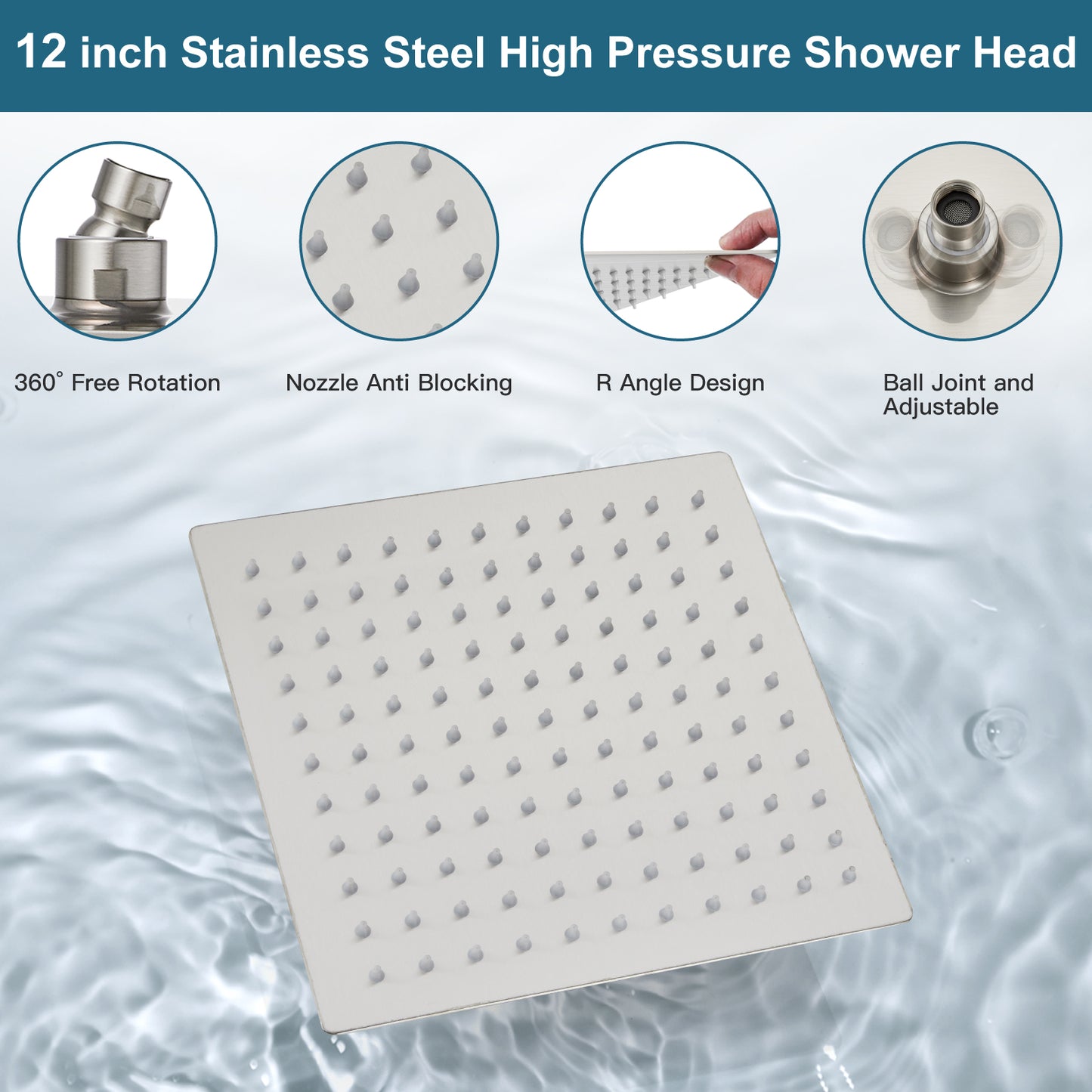 
                  
                    Midanya Rain Shower System with Push Button Diverter Bathroom Luxury Shower Faucets Sets Complete, Handheld Shower Head and 12 Inch Shower Head with Rough-in Valve Trim Kits
                  
                