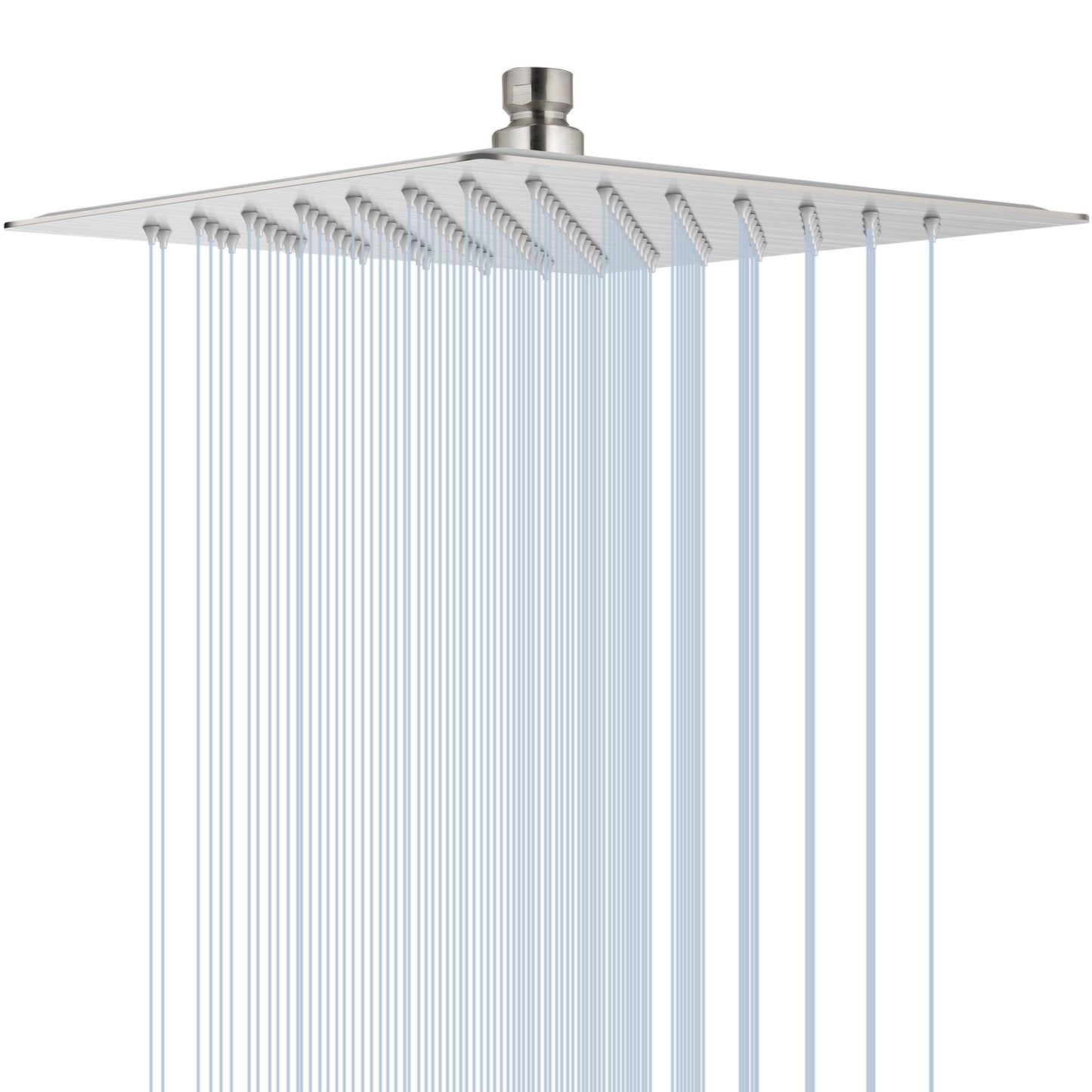 
                  
                    Midanya 12 inch  Rainfall Shower Head Square Stainless Steel Rain Showerhead High Pressure Waterfall Crackproof Coverage with Silicone Nozzle 1/16" Ultra Thin Design Swivel Connector
                  
                
