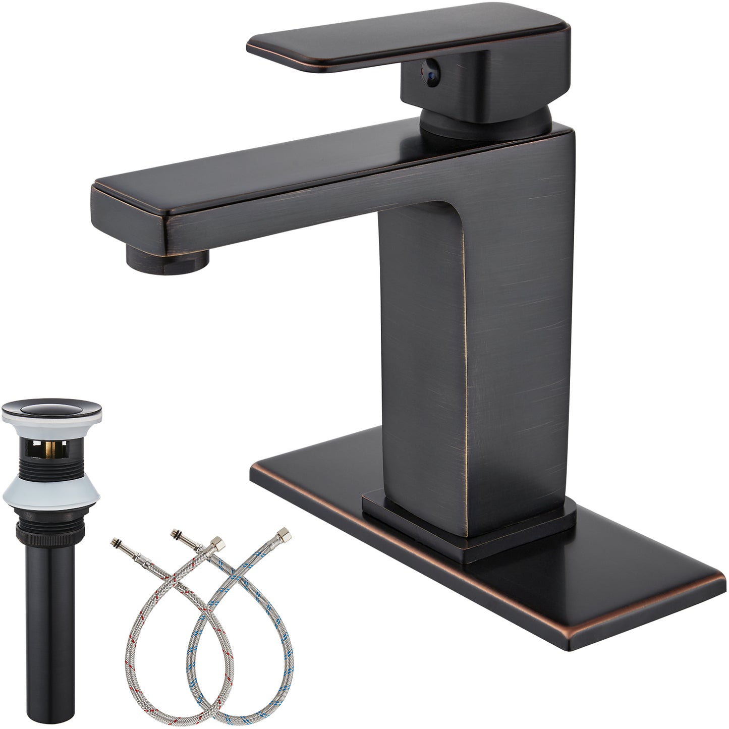 
                  
                    Midanya Bathroom Sink Faucet 1 Hole Single Handle Deck Mount Lavatory Mixer Tap Include Pop Up Drain with Overflow One Lever Commercial
                  
                