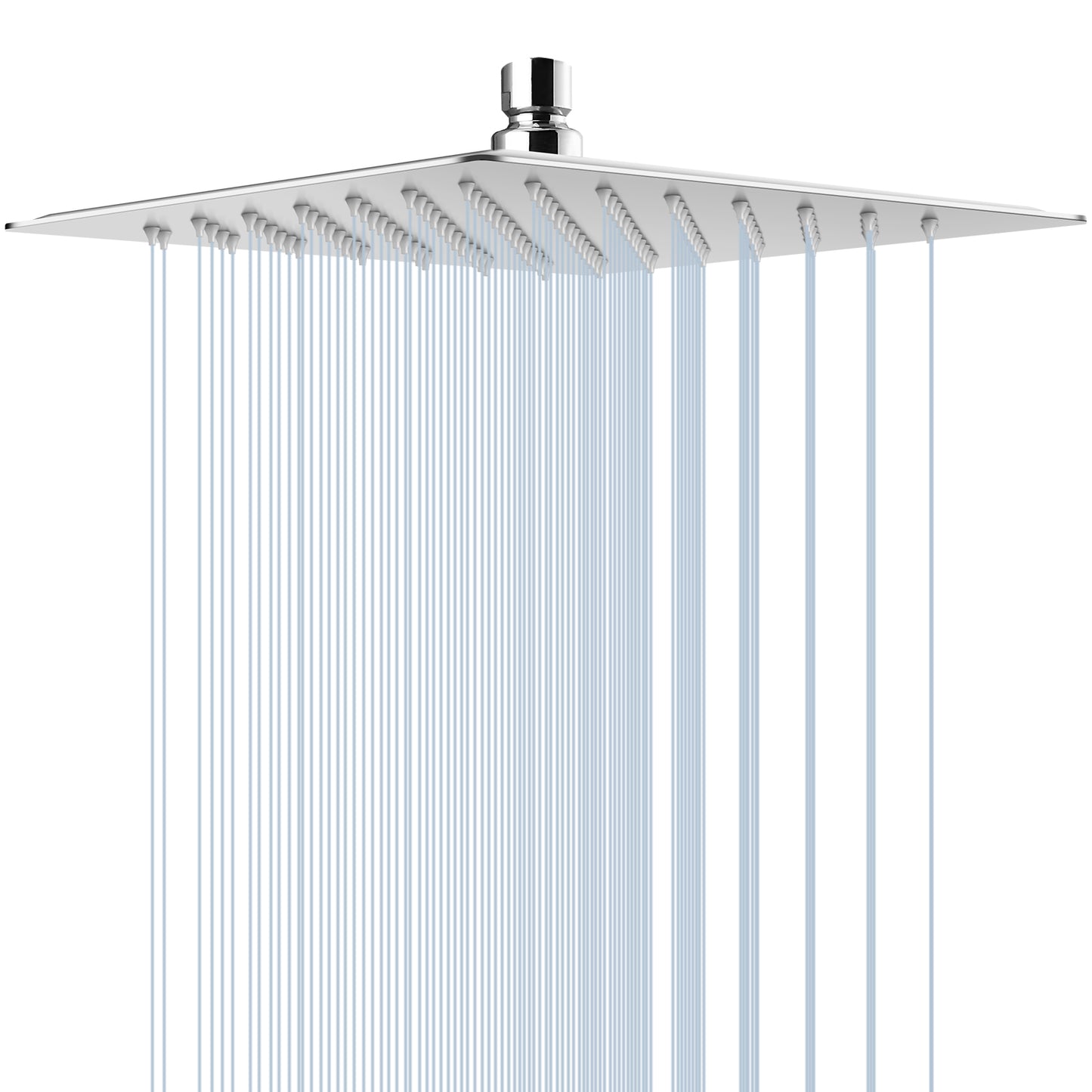 
                  
                    Midanya 12 inch  Rainfall Shower Head Square Stainless Steel Rain Showerhead High Pressure Waterfall Crackproof Coverage with Silicone Nozzle 1/16" Ultra Thin Design Swivel Connector
                  
                