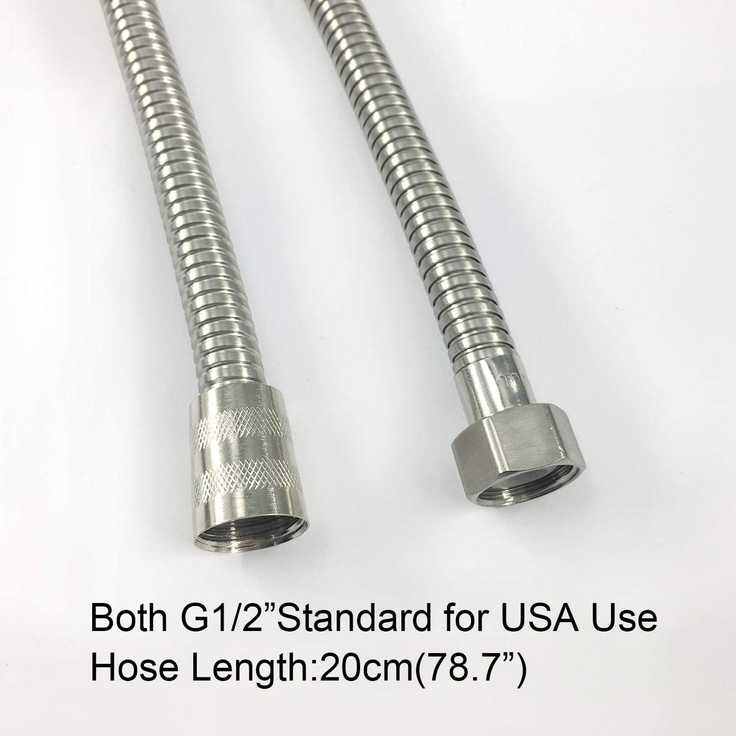 
                  
                    79 Inch (200cm) Shower Faucet Hose SUS304 Stainless Steel Extra Long Flexible Shower Sprayer Water Pipe For Handheld Showerhead Brass Connectors Universal Replacement Shower Water Line
                  
                