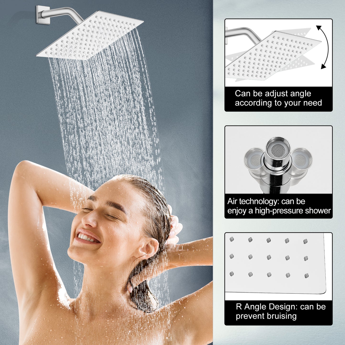 
                  
                    Midanya Tub and Shower Faucet Set Shower System with 8-Inch Rain Shower Head and Waterfall Tub Faucet Wall Mount Shower Valve and Trim Kit Included
                  
                