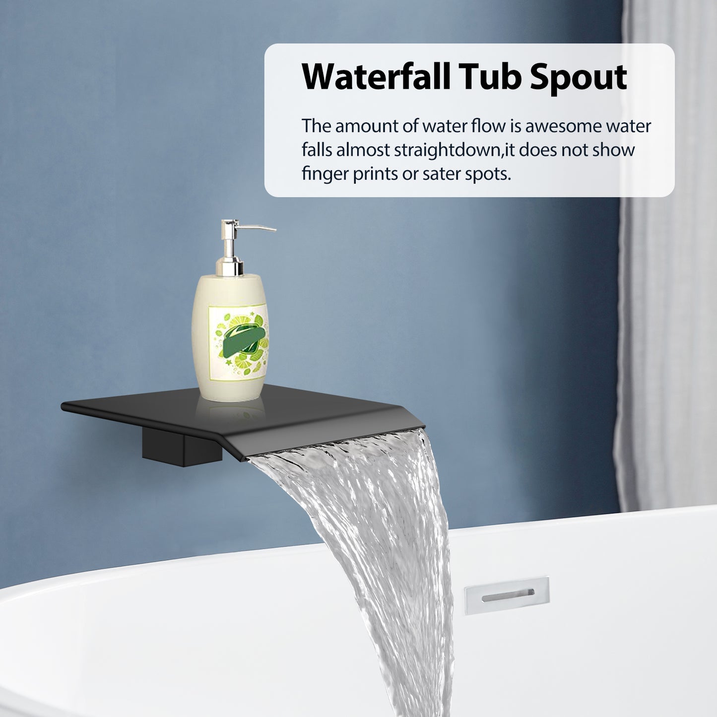 
                  
                    Midanya Tub and Shower Faucet Set Shower System with 8-Inch Rain Shower Head and Waterfall Tub Faucet Wall Mount Shower Valve and Trim Kit Included
                  
                
