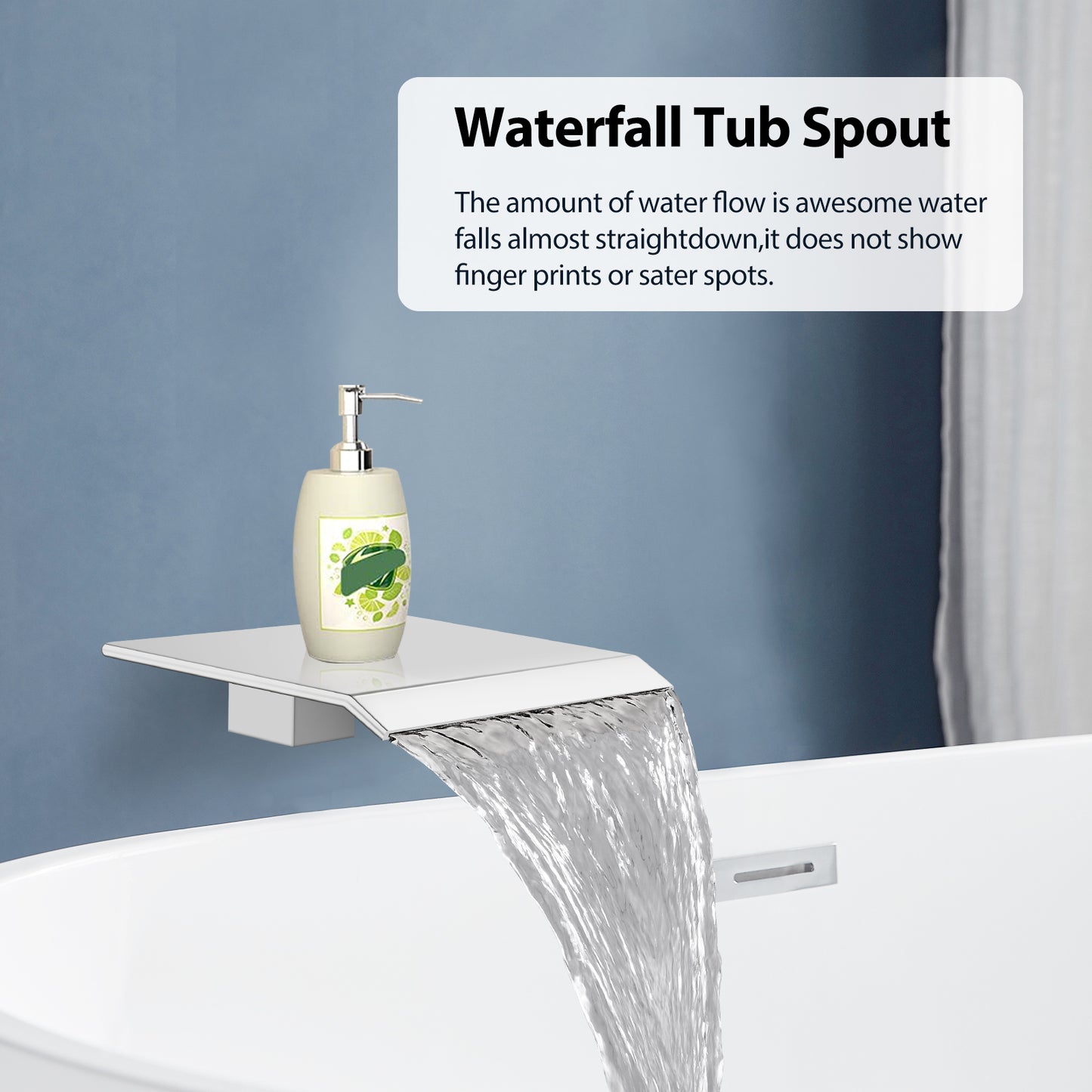 
                  
                    Midanya Tub and Shower Faucet Set Shower System with 8-Inch Rain Shower Head and Waterfall Tub Faucet Wall Mount Shower Valve and Trim Kit Included
                  
                
