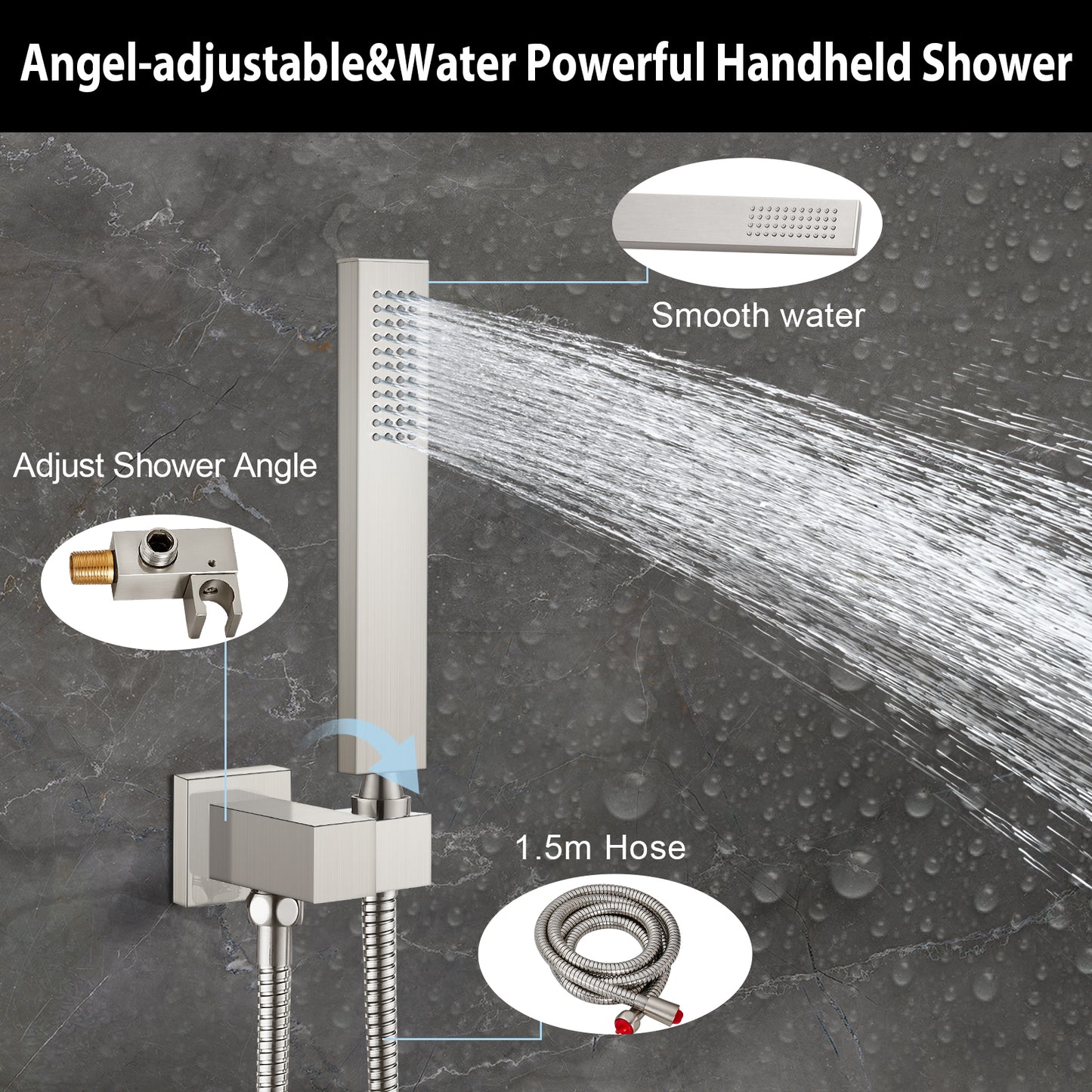 
                  
                    Midanya Bathroom Shower System 10 Inch Rainfall Shower Head with Handheld Spary Wall Mount Tub Spout Combo Set Rough-in Valve 3 Function Mixer Shower Faucet Luxury
                  
                