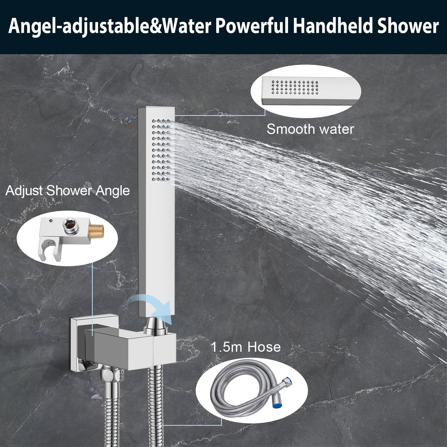 
                  
                    Midanya Bathroom Shower System 10 Inch Rainfall Shower Head with Handheld Spary Wall Mount Tub Spout Combo Set Rough-in Valve 3 Function Mixer Shower Faucet Luxury
                  
                