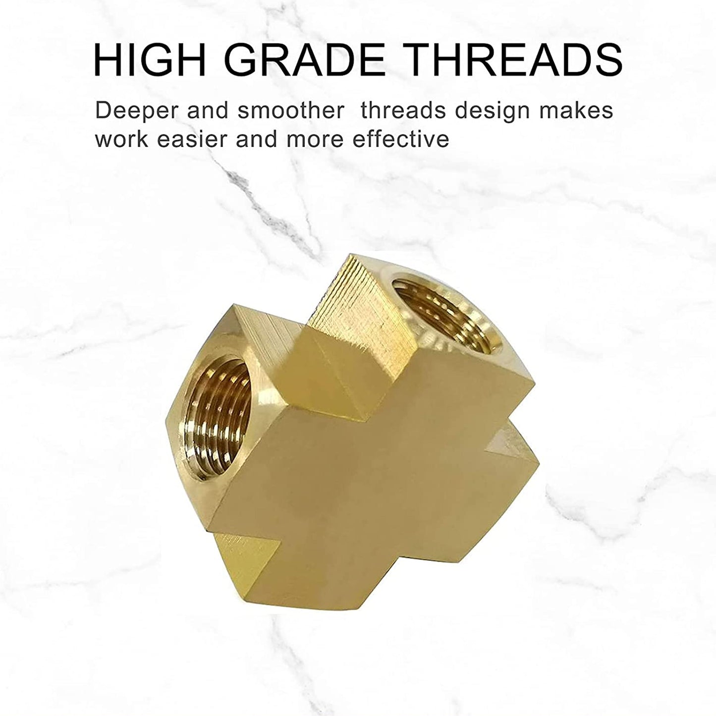 
                  
                    1/4 x 1/4 x 1/4 x 1/4 Inch NPT Female Thread Cross Pipe Fitting Barstock Cross 4 Way Connector Brass Pipe Fittings
                  
                