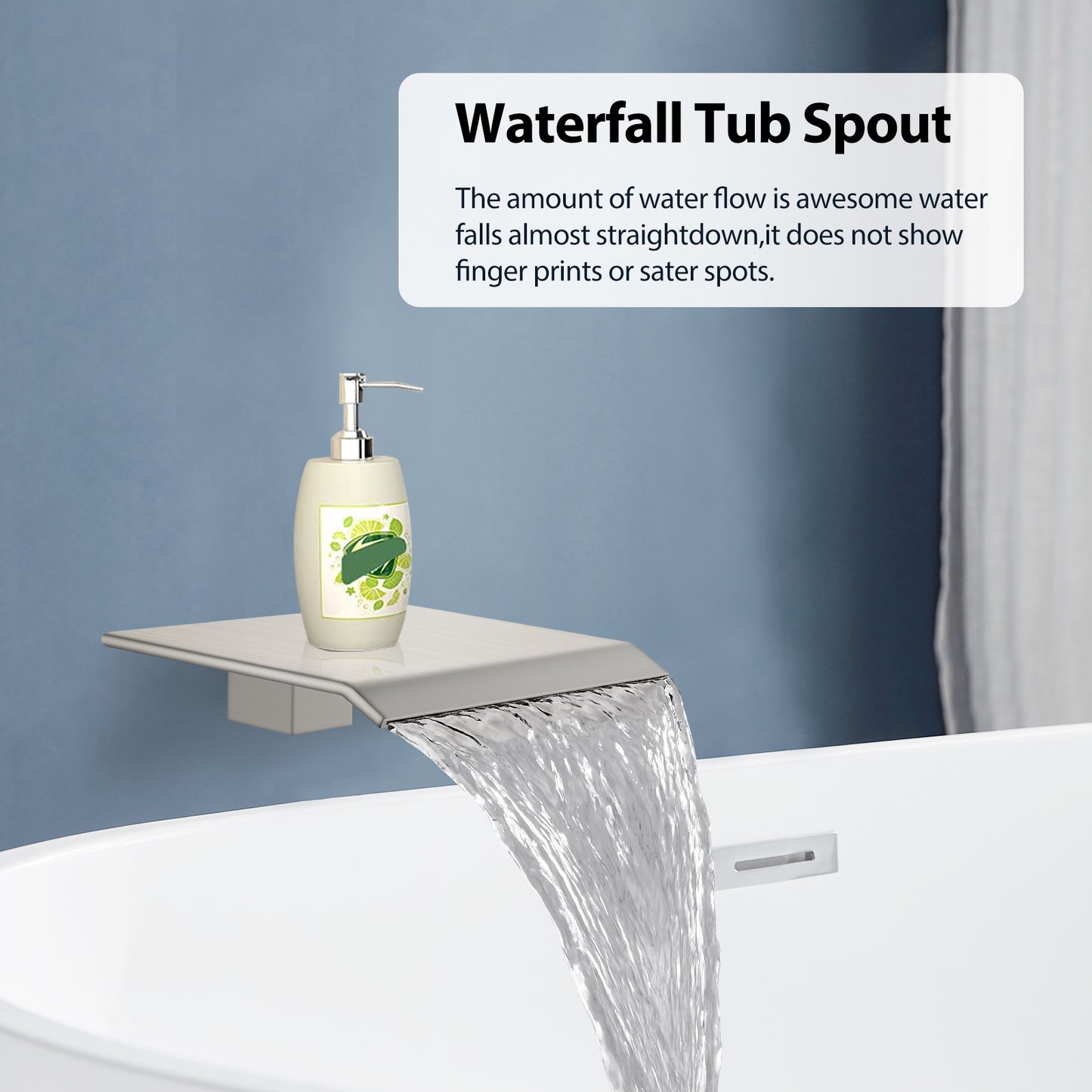 
                  
                    Midanya Tub and Shower Faucet Set Shower System with 8-Inch Rain Shower Head and Waterfall Tub Faucet Wall Mount Shower Valve and Trim Kit Included
                  
                