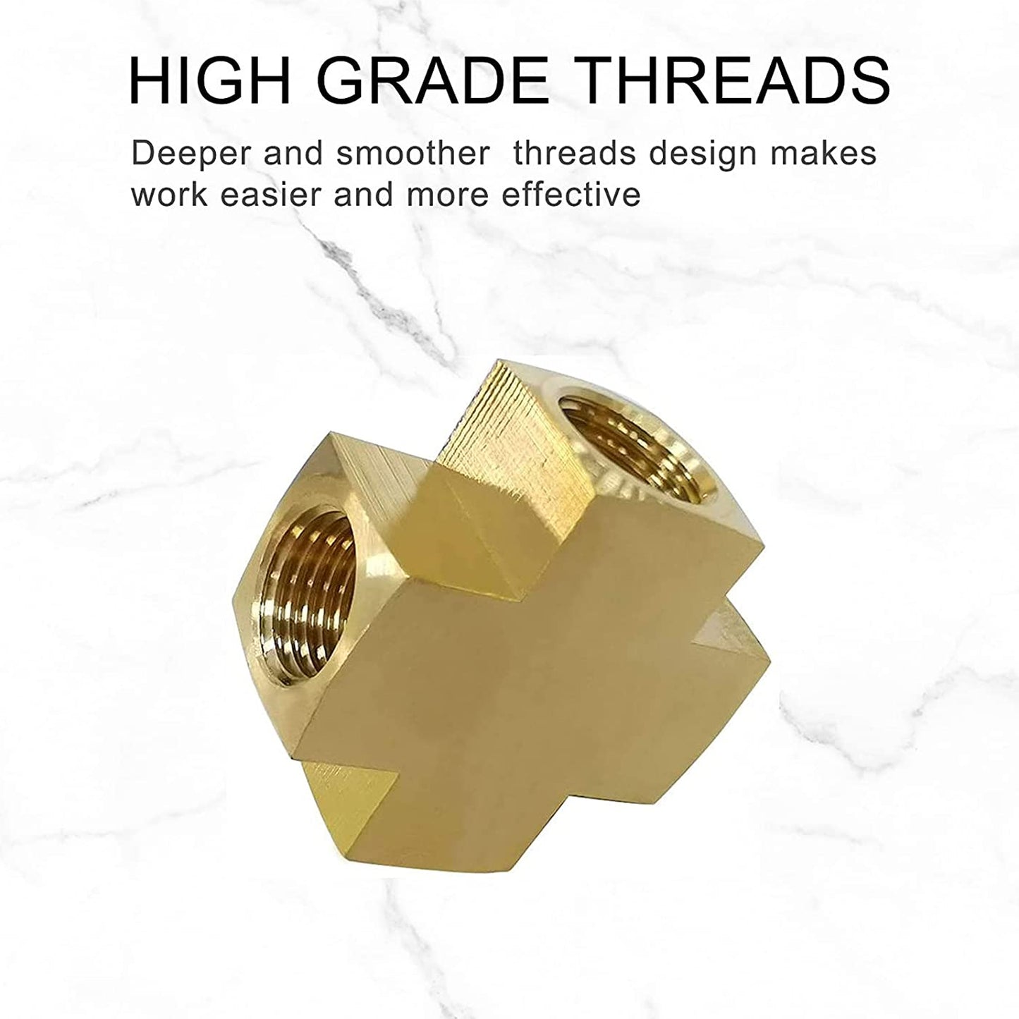 
                  
                    1/4 x 1/4 x 1/4 x 1/4 Inch NPT Female Thread Cross Pipe Fitting Barstock Cross 4 Way Connector Brass Pipe Fittings
                  
                