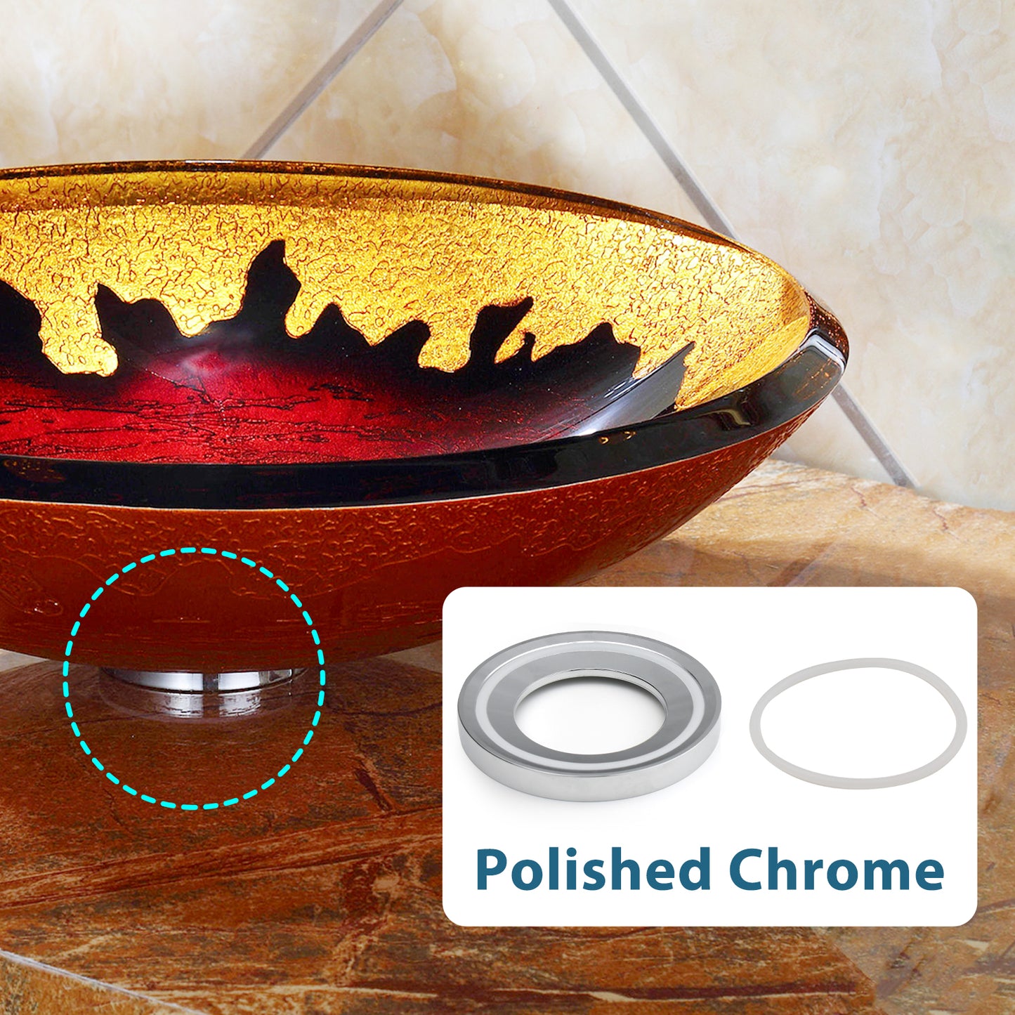 
                  
                    Bathroom Vessel Sink Mounting Ring  Solid Brass Bathroom Vessel Sink Base Mounting Ring Bathroom Vessel Sink Gasket Glass Sink Base
                  
                