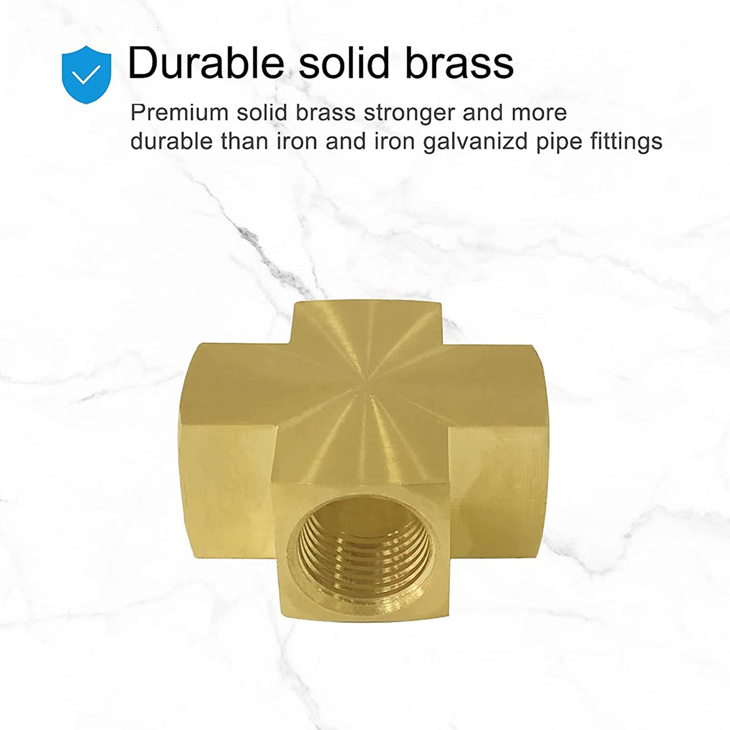
                  
                    1/4 x 1/4 x 1/4 x 1/4 Inch NPT Female Thread Cross Pipe Fitting Barstock Cross 4 Way Connector Brass Pipe Fittings
                  
                