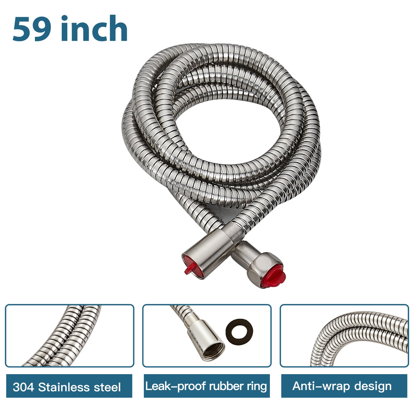 
                  
                    Midanya Bathroom Shower Handheld Spray  Square SUS304 Stainless Steel High Pressure Wall Mount with Wall Connector,Shower Holder and 60-inch Flexible Shower Hose Hand Shower Set
                  
                