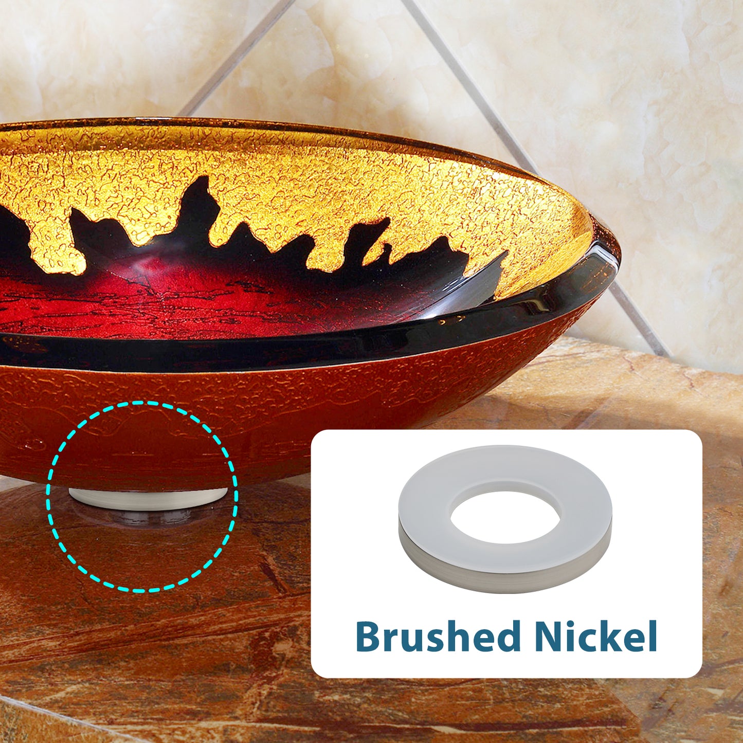 
                  
                    Bathroom Vessel Sink Mounting Ring  Solid Brass Bathroom Vessel Sink Base Mounting Ring Bathroom Vessel Sink Gasket Glass Sink Base
                  
                