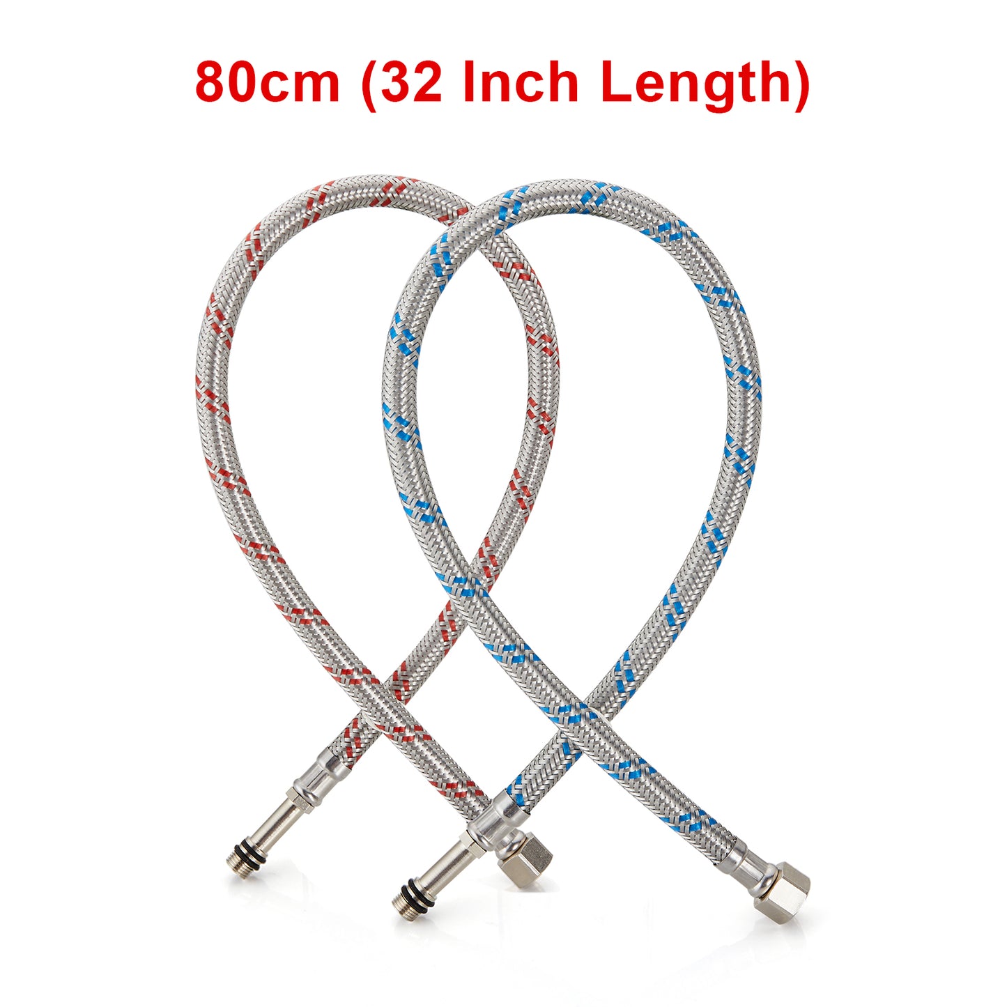 
                  
                    Midanya 32-Inch Long Faucet Connector, Braided Stainless Steel Supply Hose 3/8-Inch Female Compression Thread x M10 Male Connector, x 2 Pcs (1 Pair)
                  
                