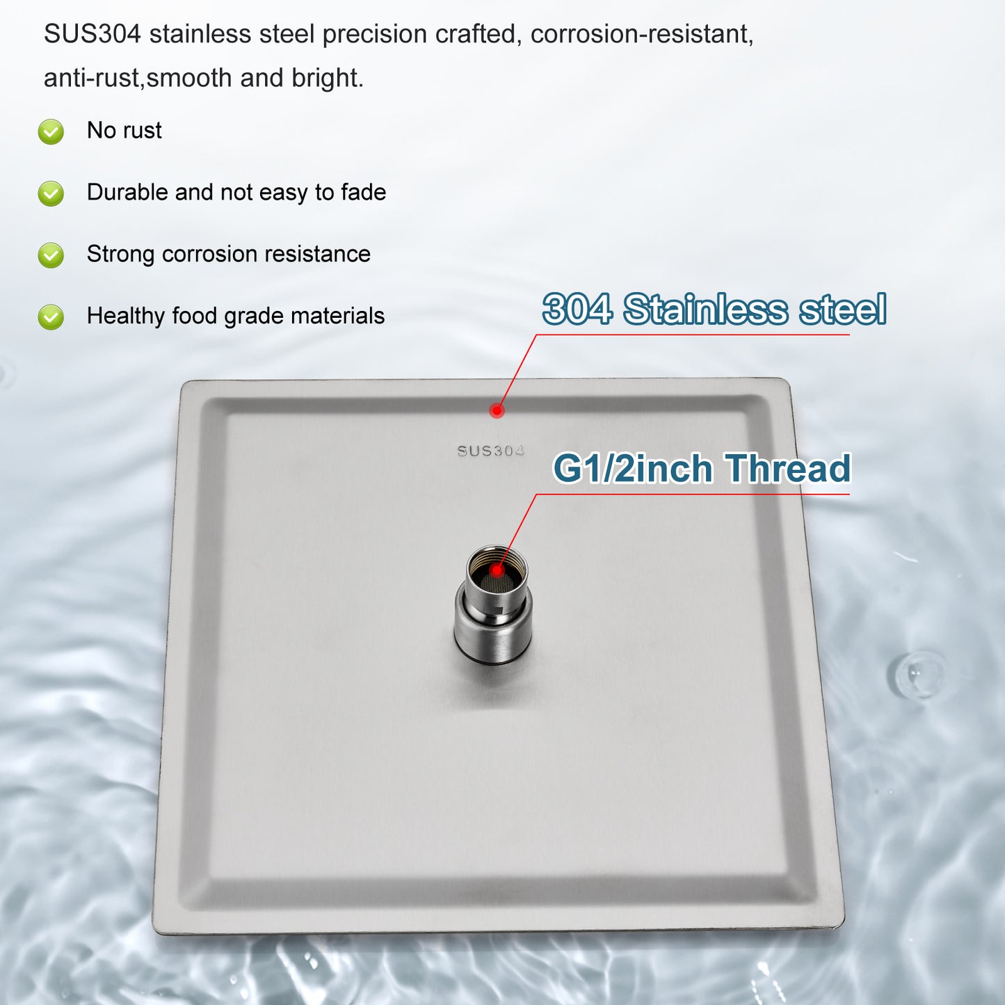 
                  
                    Midanya Rain Shower System Wall Mount Shower Faucet Set 8 Inch Square High Pressure Showerhead with Hand Sprayer Rough-In Valve Body and Trim Included Mixer Shower Combo Set Bathroom
                  
                
