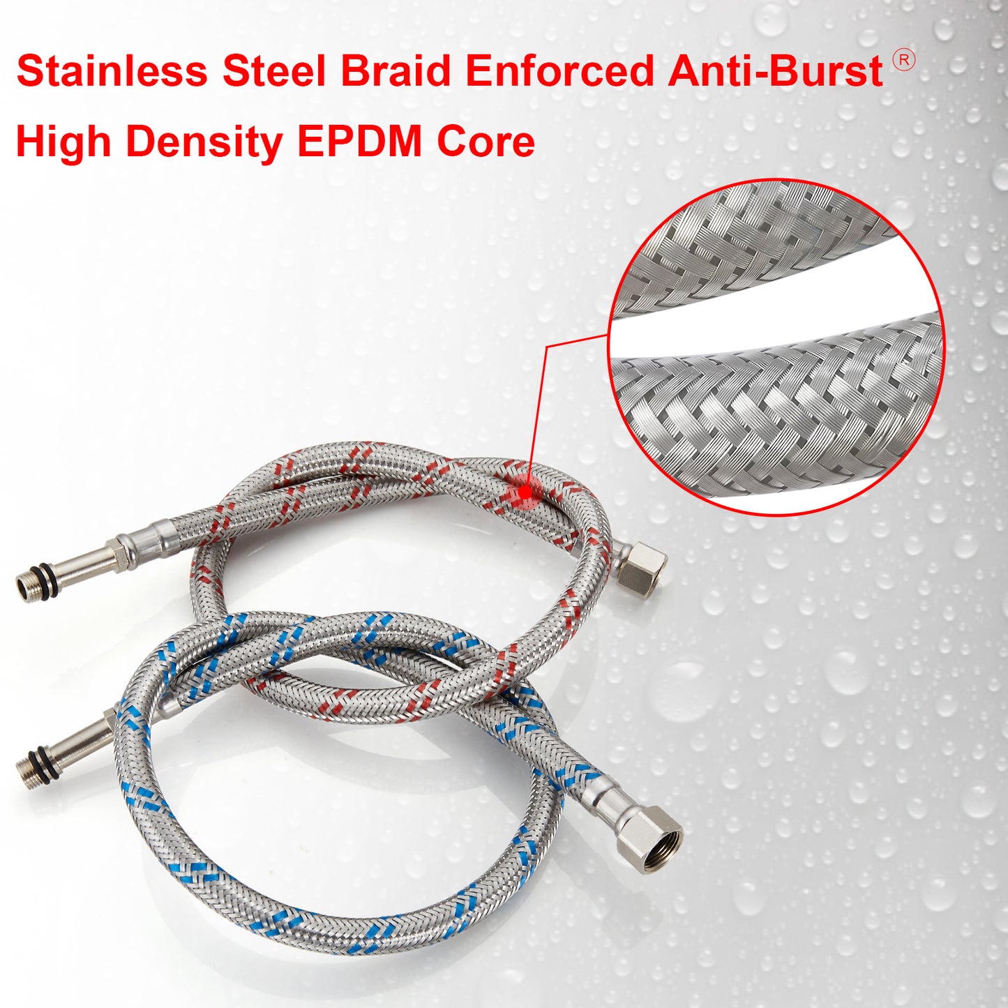 
                  
                    Midanya 32-Inch Long Faucet Connector, Braided Stainless Steel Supply Hose 3/8-Inch Female Compression Thread x M10 Male Connector, x 2 Pcs (1 Pair)
                  
                