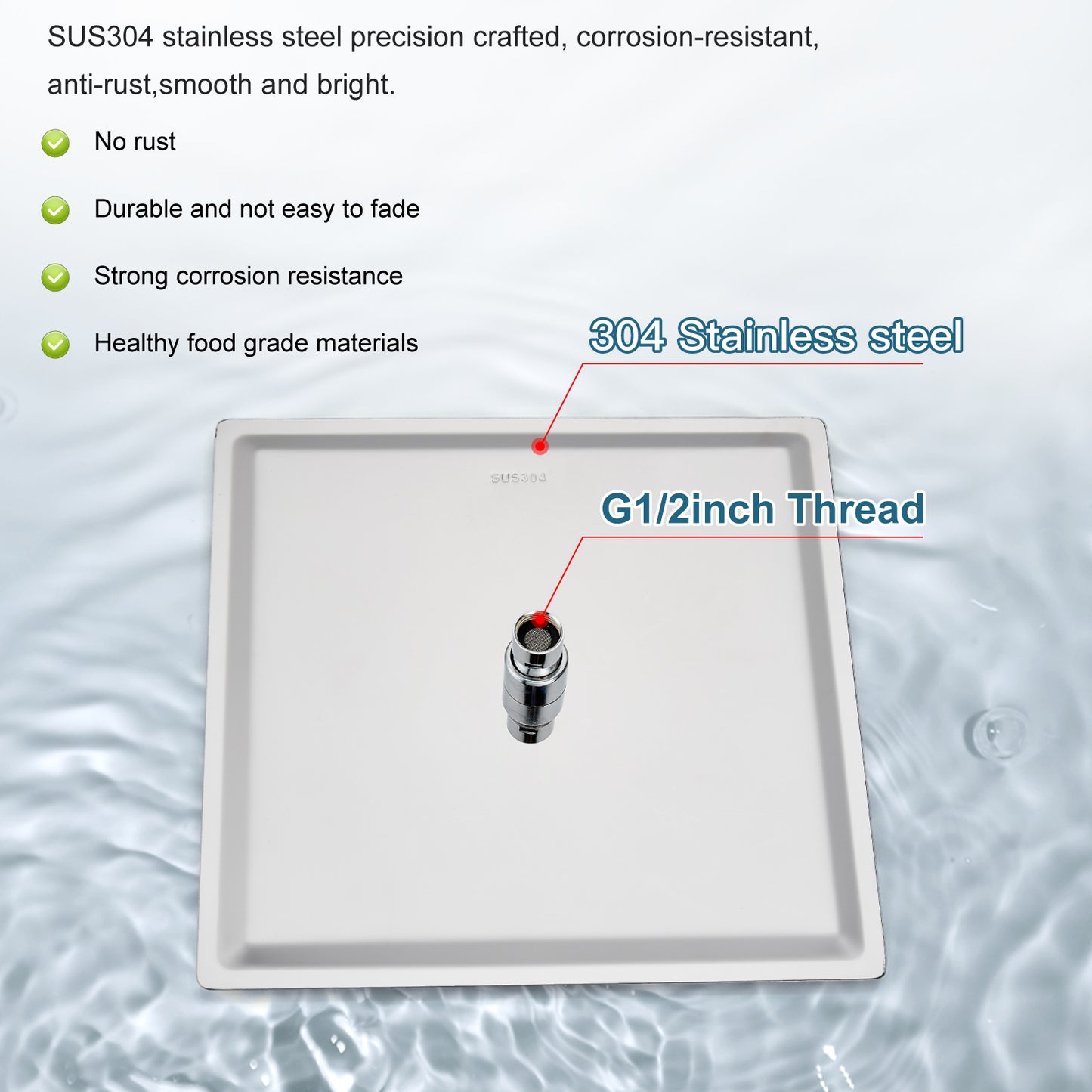 
                  
                    Midanya Rain Shower System Wall Mount Shower Faucet Set 8 Inch Square High Pressure Showerhead with Hand Sprayer Rough-In Valve Body and Trim Included Mixer Shower Combo Set Bathroom
                  
                
