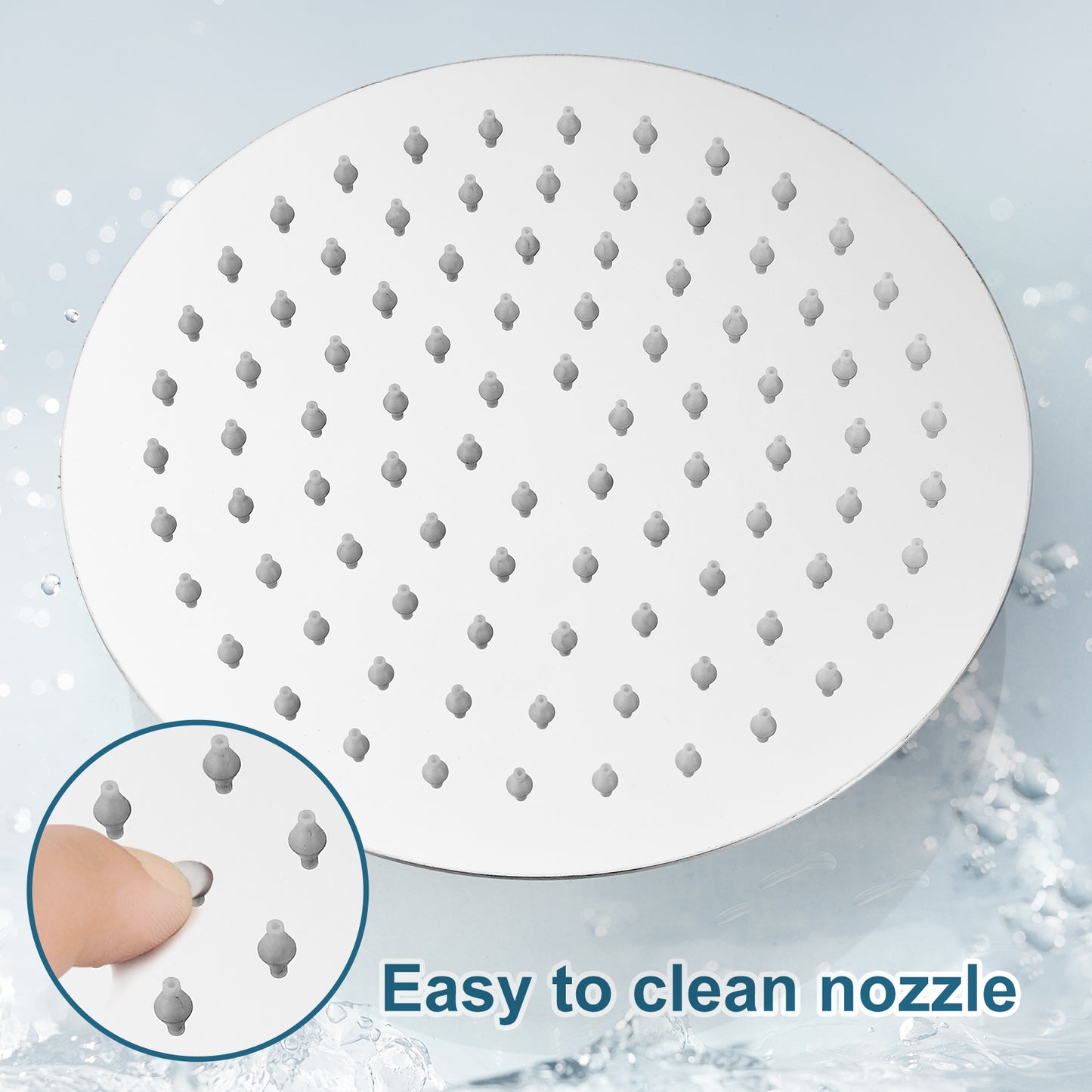 
                  
                    Midanya Round Rainfall Shower Head 12 Inch Stainless Steel Ultra Thin Design High Pressure
                  
                