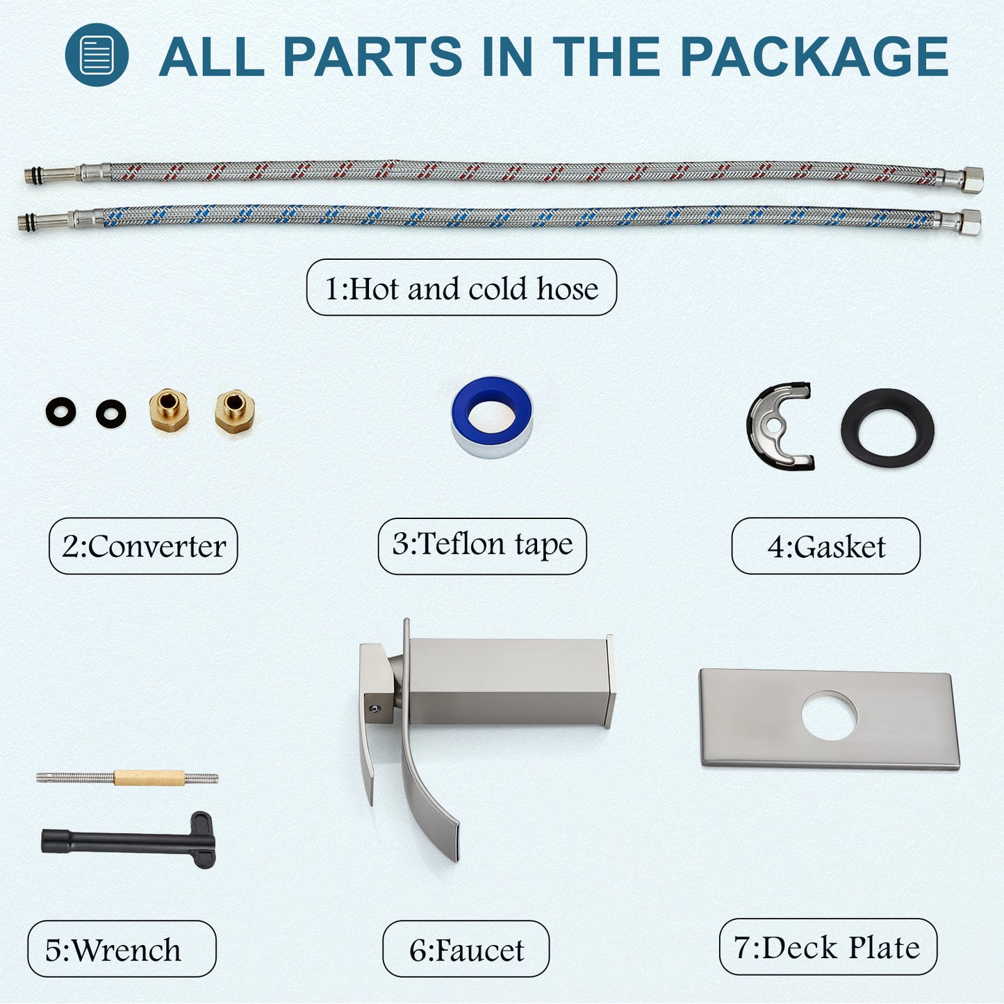 
                  
                    Midanya Bathroom Sink Faucet Waterfall Spout Single Handle 1 Hole Deck Mount Hot & Cold Water Mixer Tap Lavatory Vanity Sink Faucet Commercial with Deck Plate
                  
                